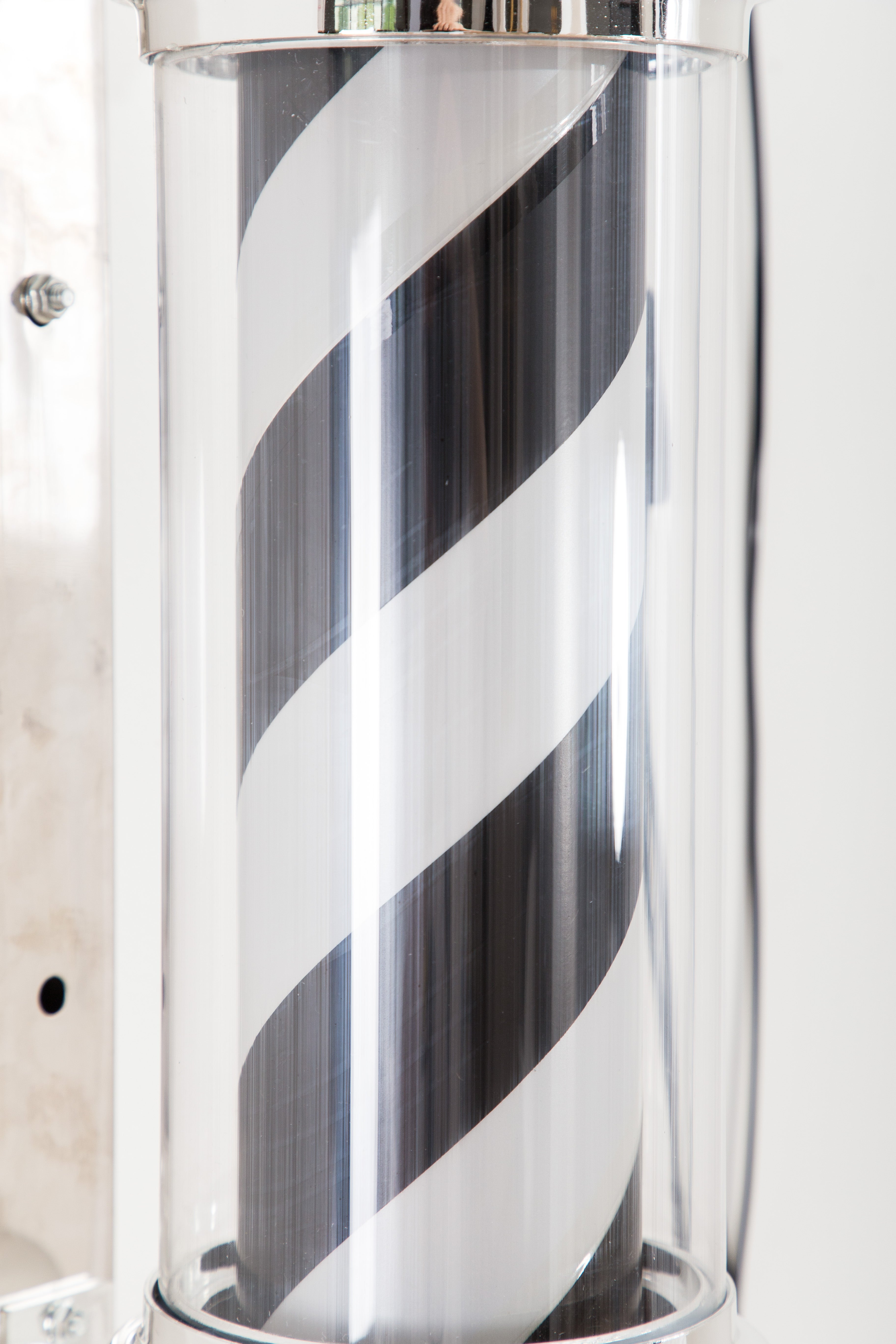 Barber Pole with LED Light for Hairdressing, Salon Shop Open Sign, Salon Spa Stripes Rotating Lamp L018