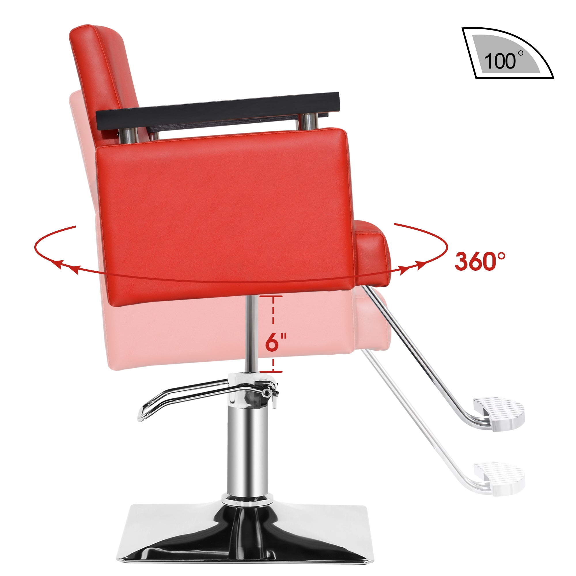 BarberPub Swivel Salon Chair for Hair Stylist, Beauty Salon Spa Equipment 8803