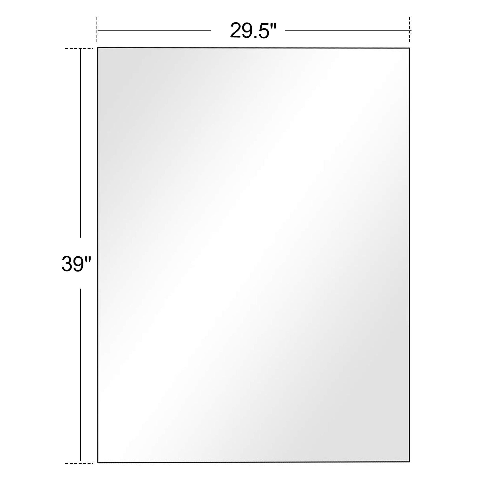 BarberPub Wall Mounted Vanity Mirrors Fitting Room Bathroom Mirror 3036-3
