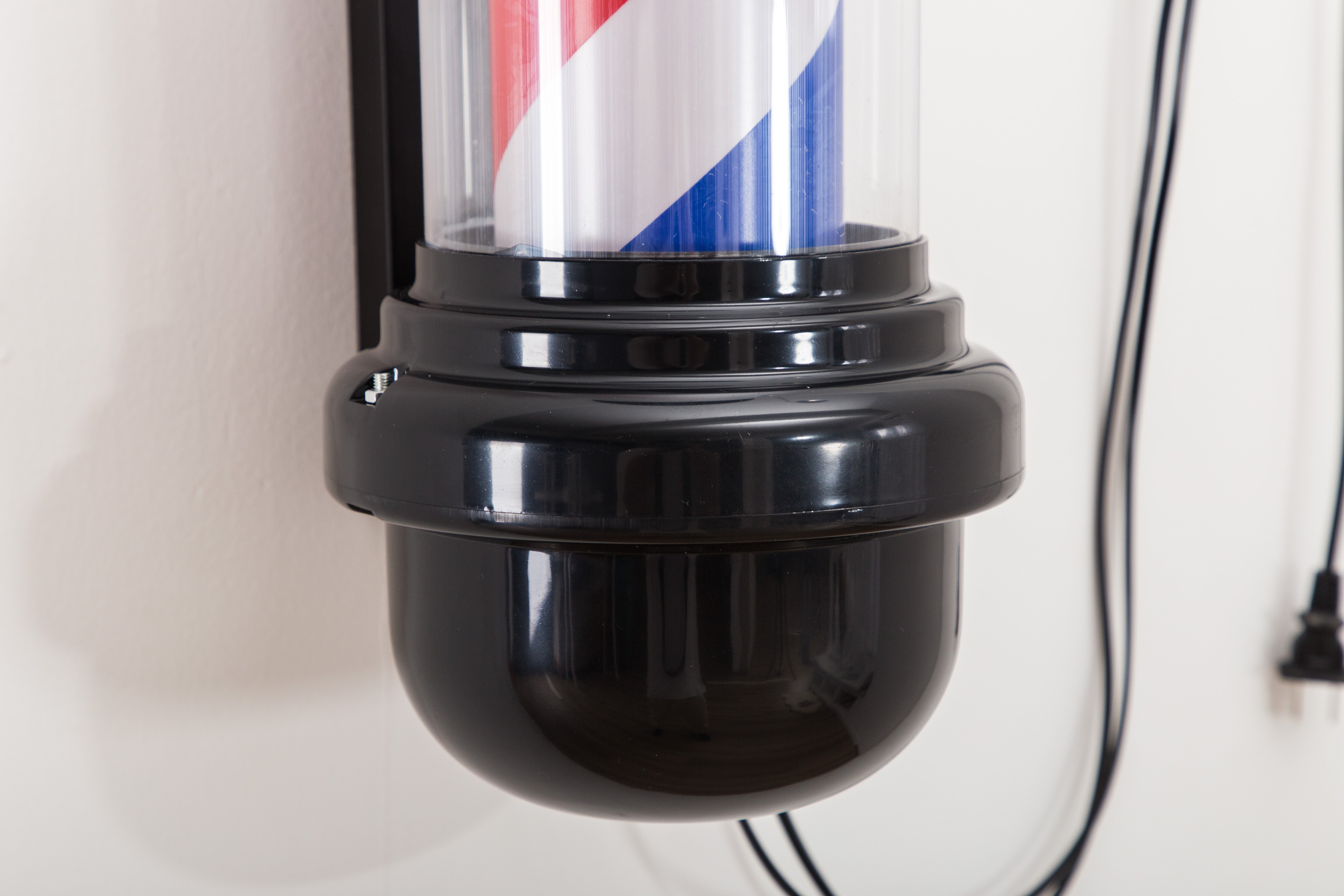 Barber Pole with LED Light for Hairdressing, Salon Shop Open Sign, Salon Spa Stripes Rotating Lamp L018