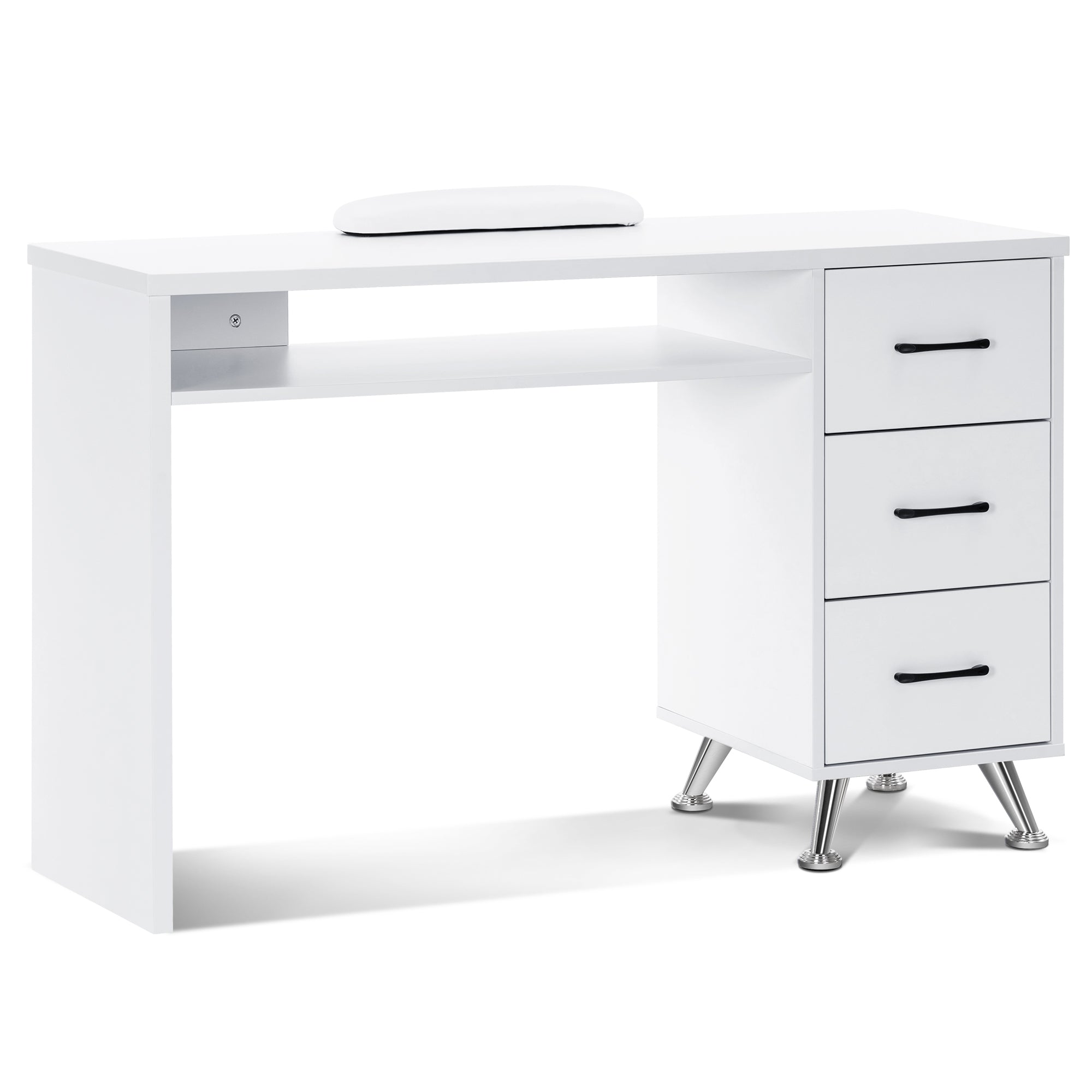 Manicure Table With Storage Drawers, Beauty Nail Art Desk with Open Space, Salon Workstation 2655