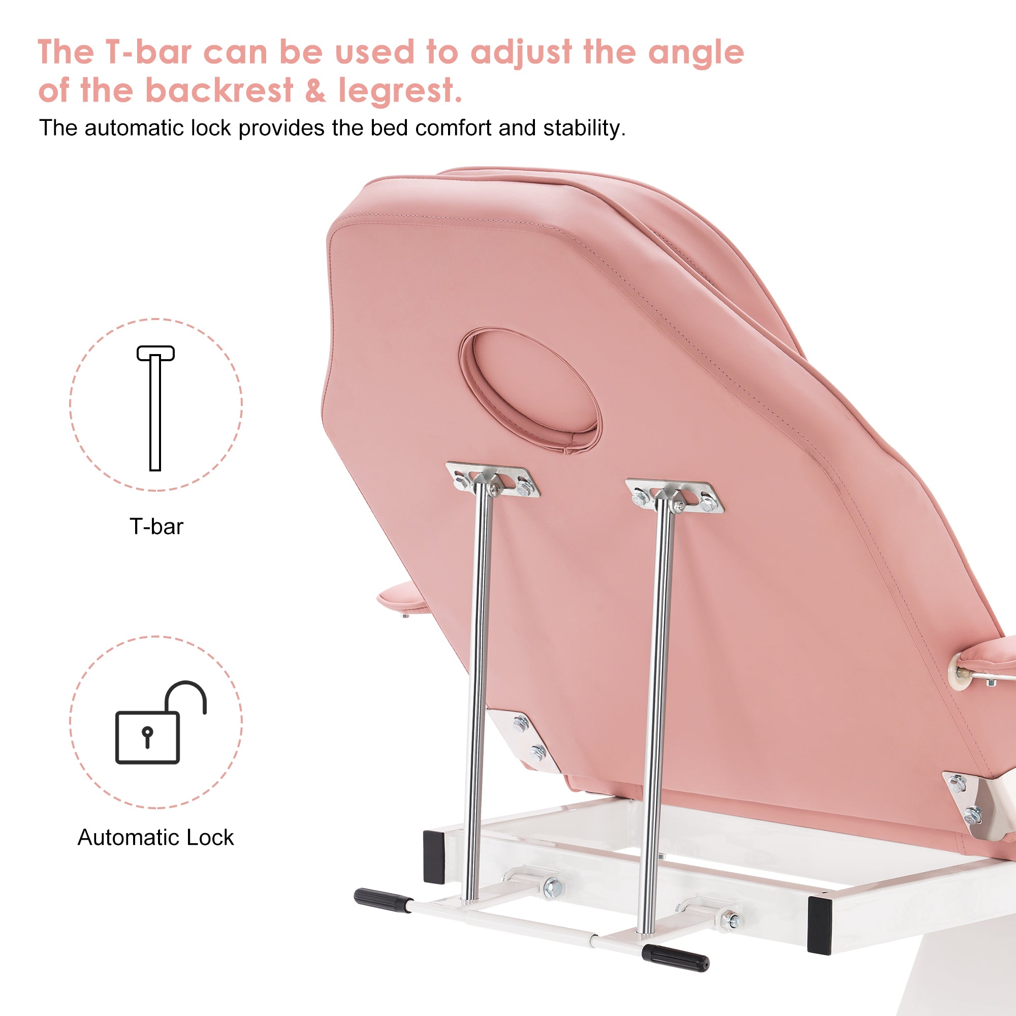 Barber Electric Massage Bed with One Motor for Height, Beauty Tattoo Chair, Salon Facial Adjustable Bed 0100