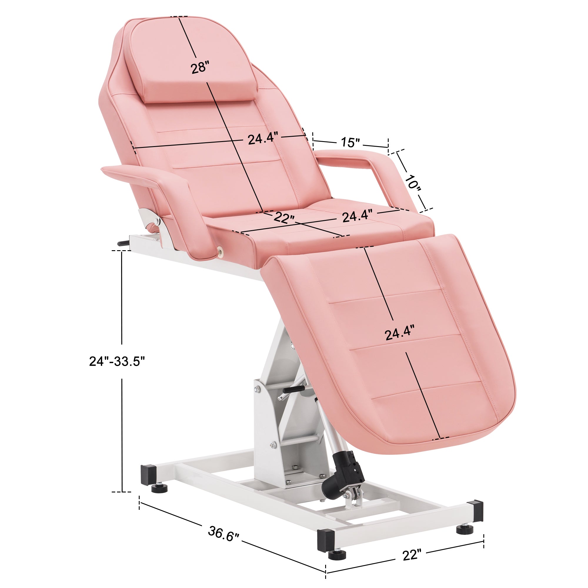 Barber Electric Massage Bed with One Motor for Height, Beauty Tattoo Chair, Salon Facial Adjustable Bed 0100