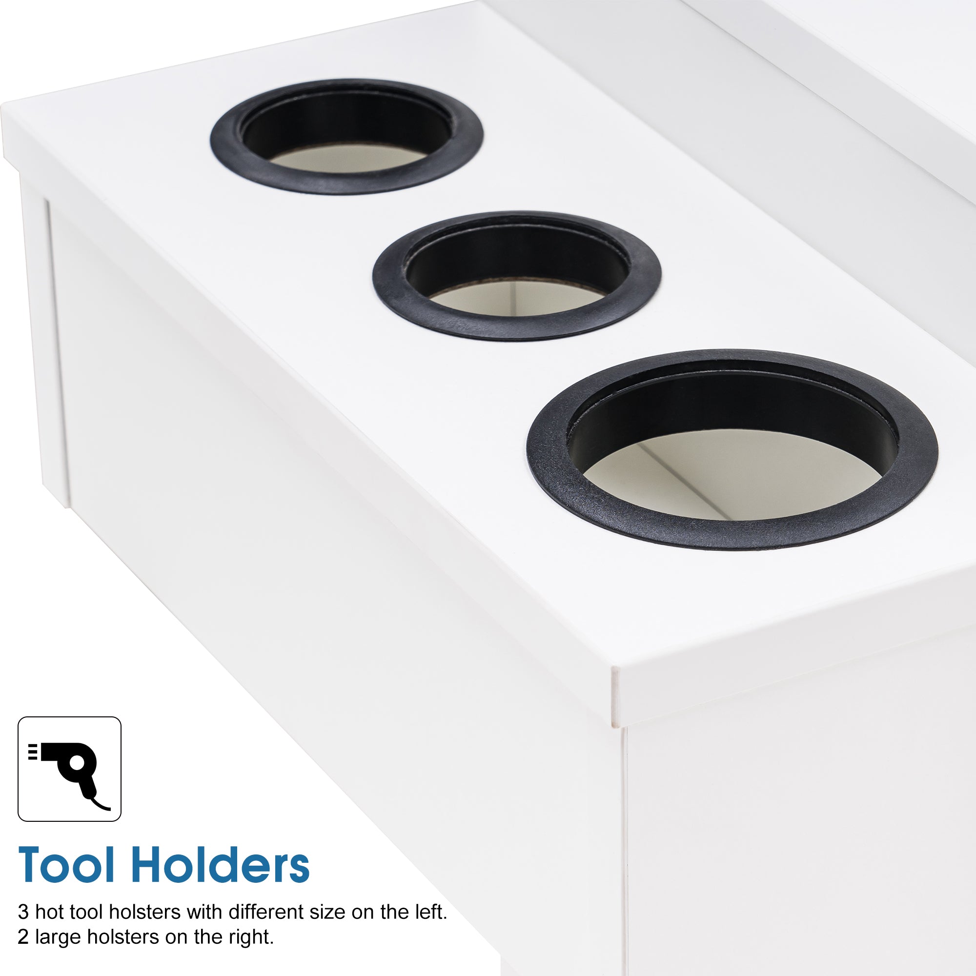 BarberPub Locking Salon Cabinet with Hair Dryer Holder Barber Stylist Station 2021