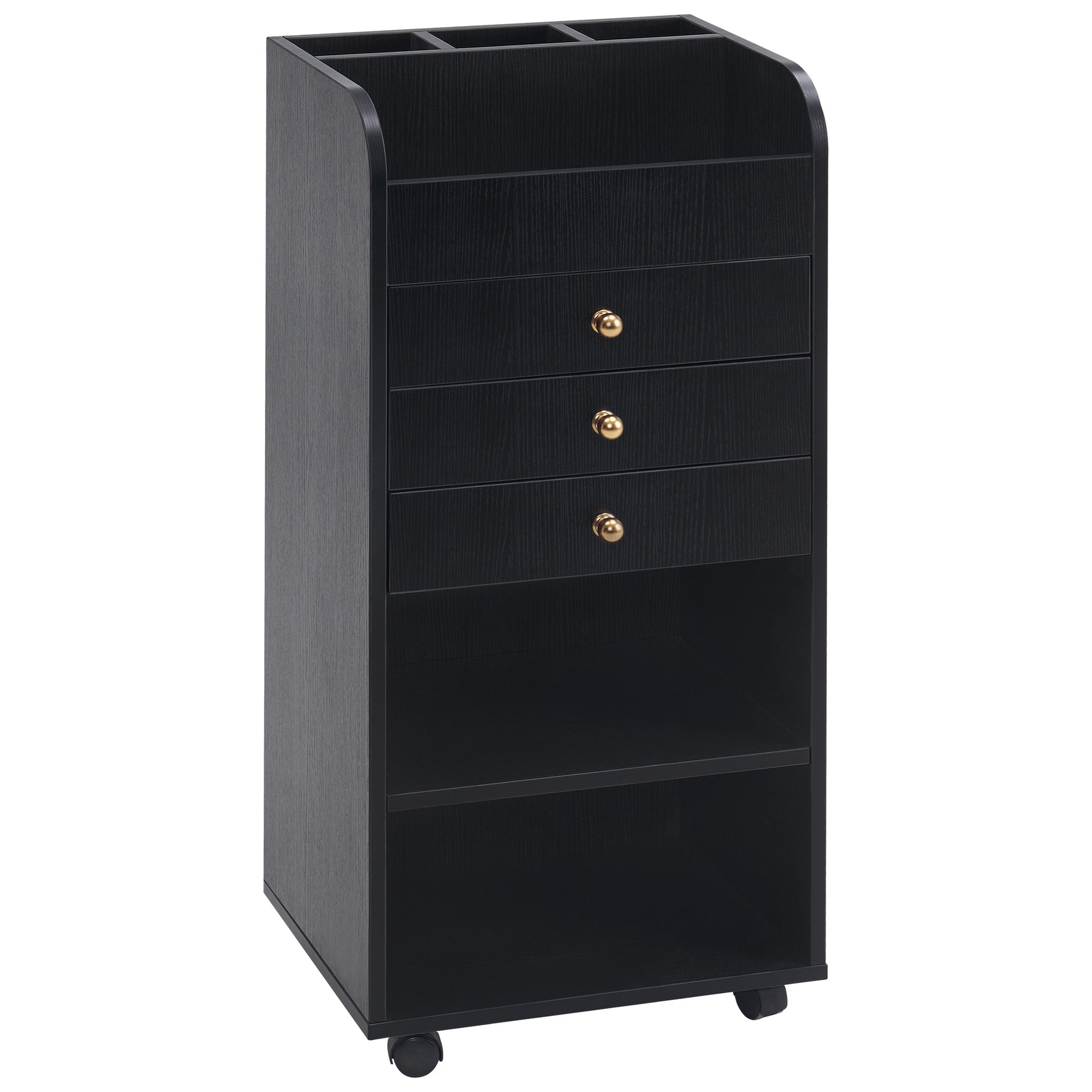 Hair Salon Cart with Wheels, Barber Rolling Trolley for Storage, Spa Stylist Station Furniture 2034