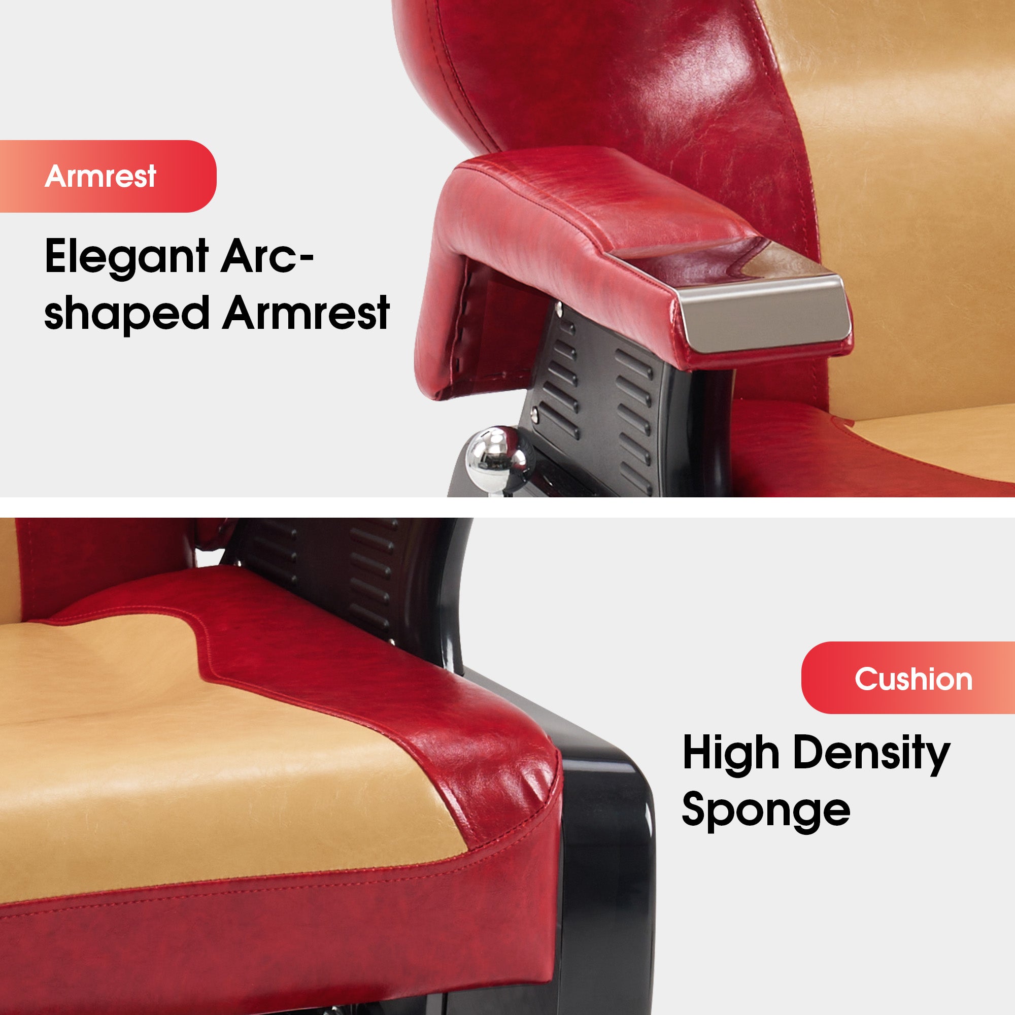 BarberPub Reclining Barber Chair, All Purpose Hydraulic Chair with Headrest 2688
