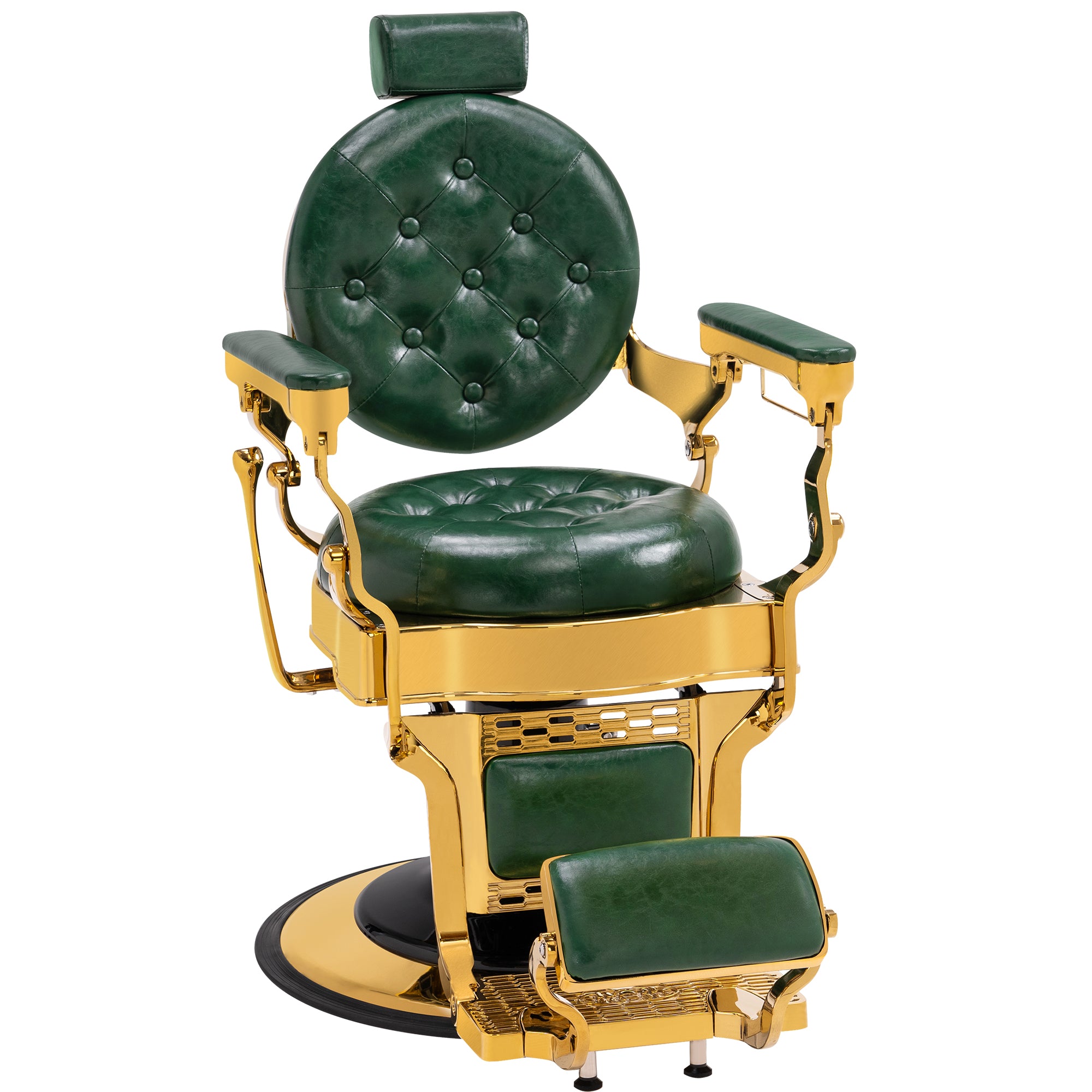 BarberPub Vintage Barber Chair, Heavy Duty Metal Frame Reclining All Purpose Chair 2947
