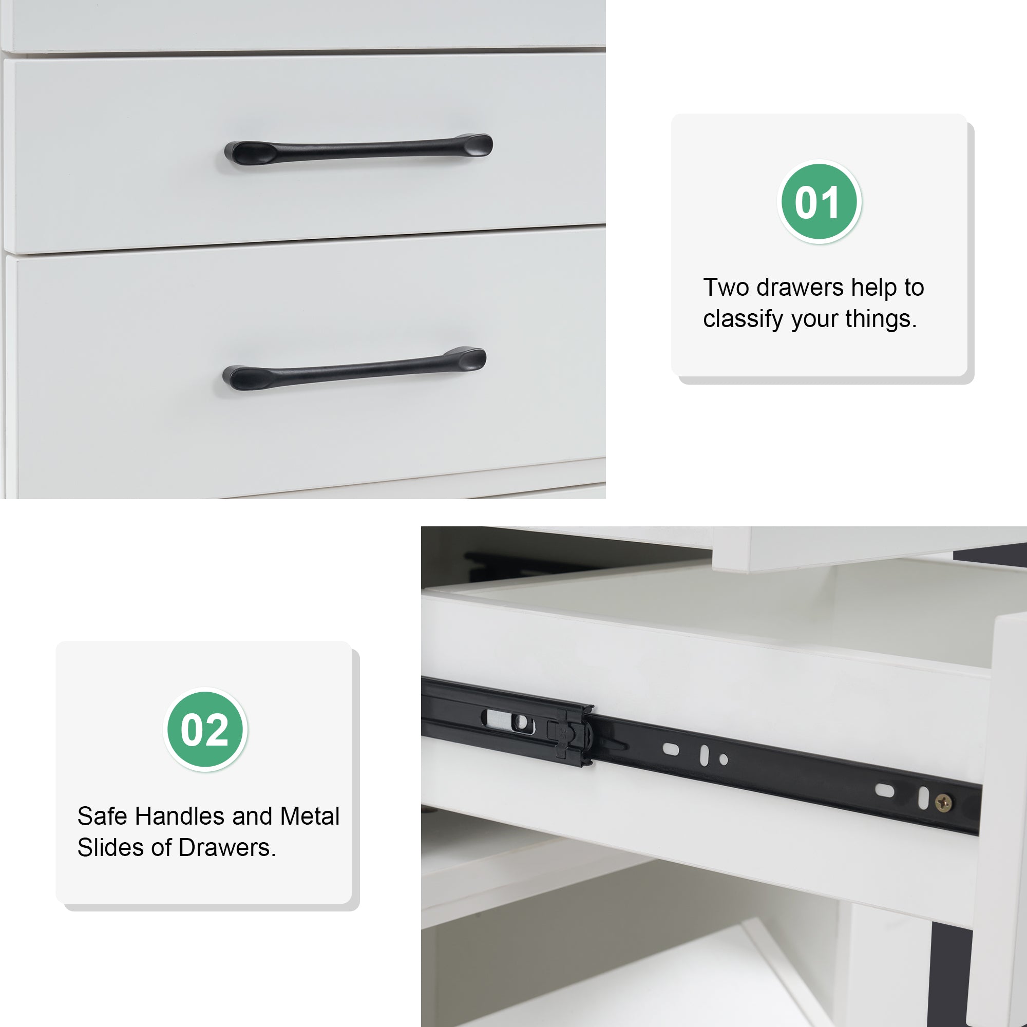 Modern Wall Mount Mirror Station for Storage, Hair Salon Cabinet with Hair Dryer Holders 3034