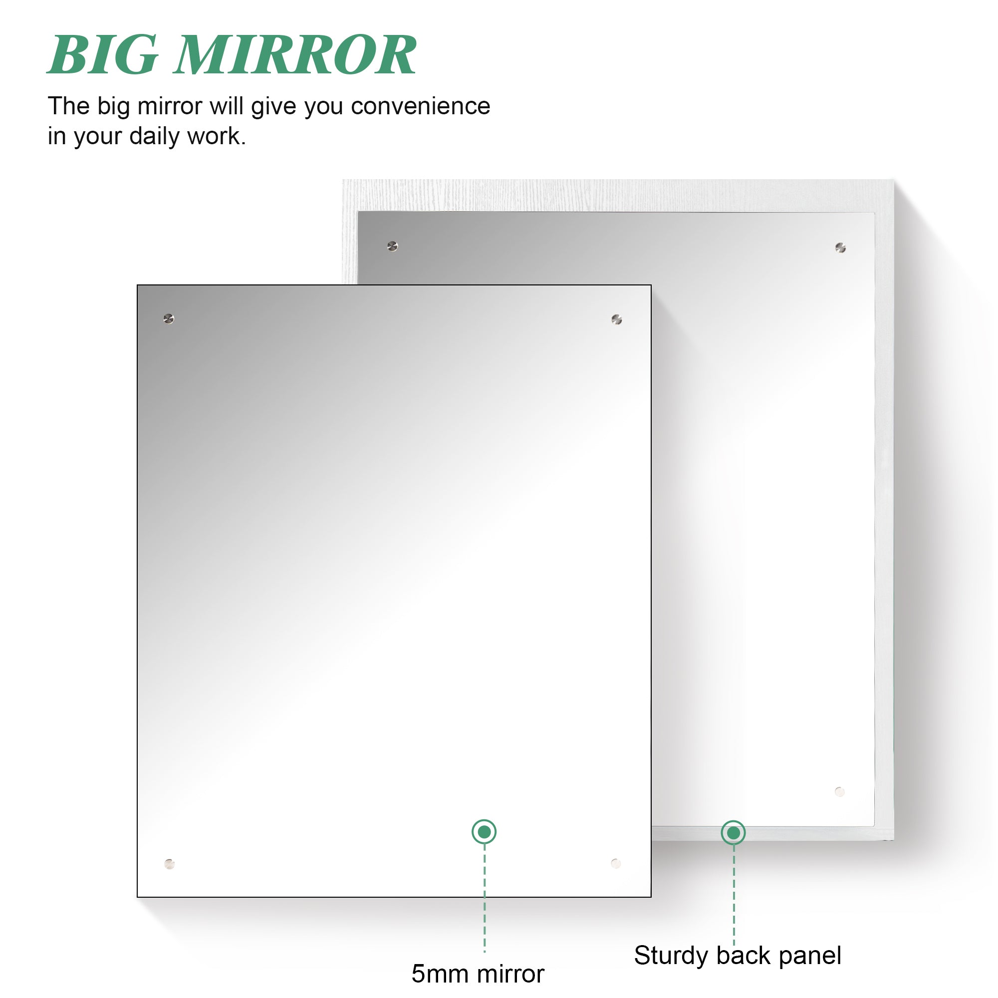 Modern Shampoo Station with Storage Cabinet, Spa Backwash Shampoo Equipment with Mirror 3130