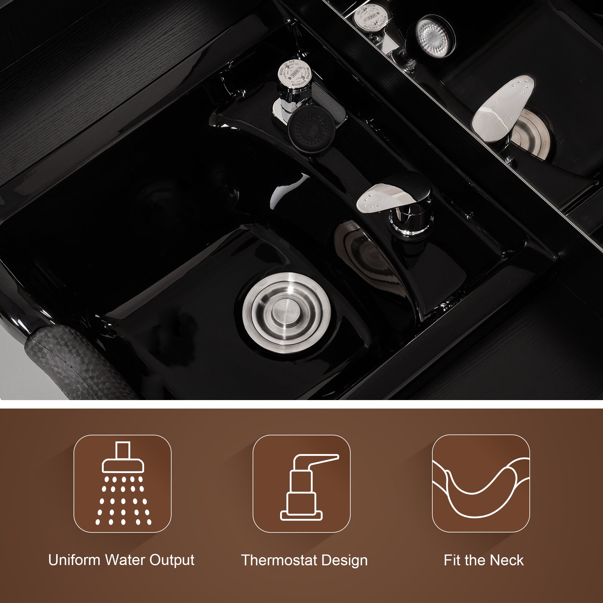 BarberPub Barber Wall Mount Station with Shampoo Bowl High-end Styling Furniture Set 3145