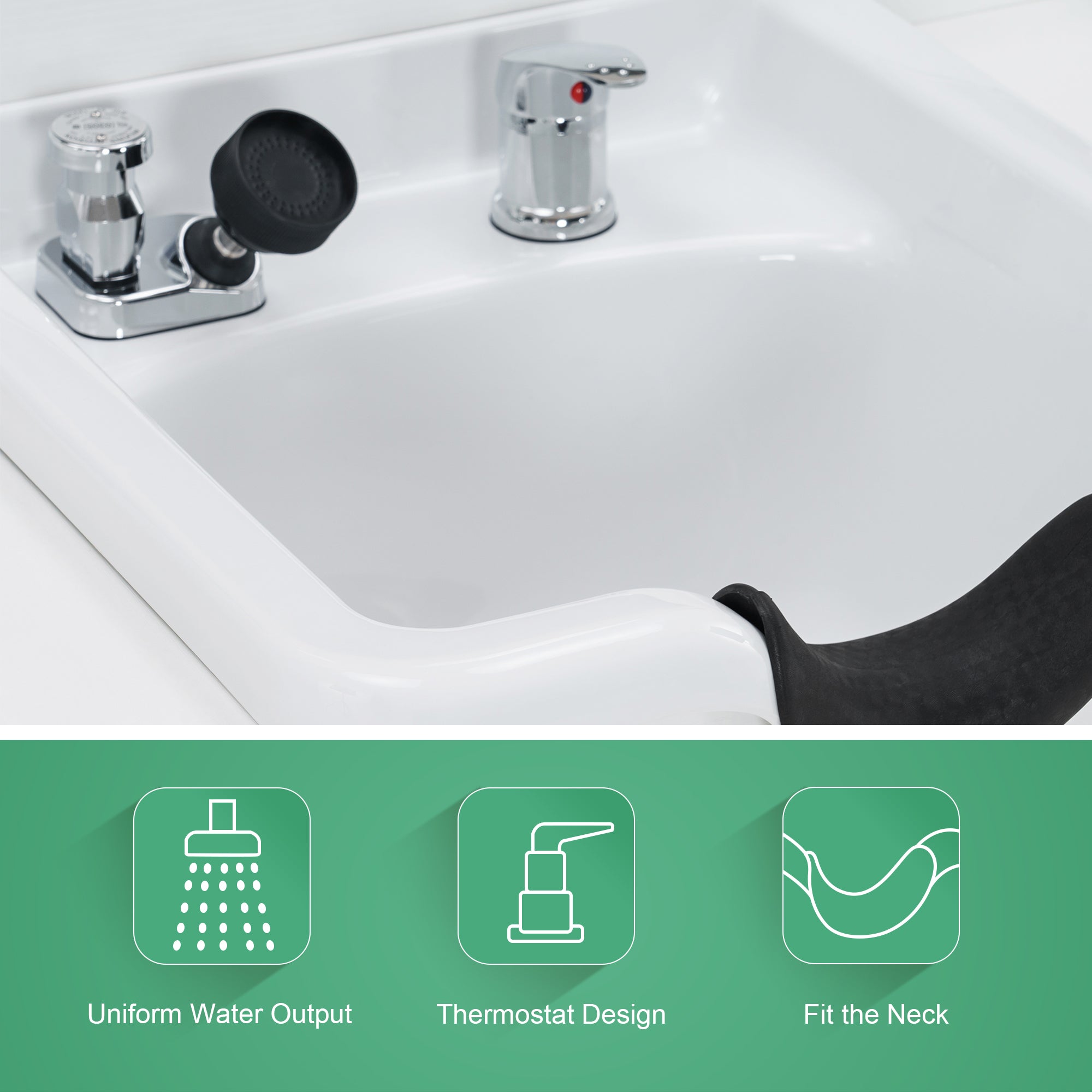 BarberPub Barber Wall Mount Station with Shampoo Bowl High-end Styling Furniture Set 3145