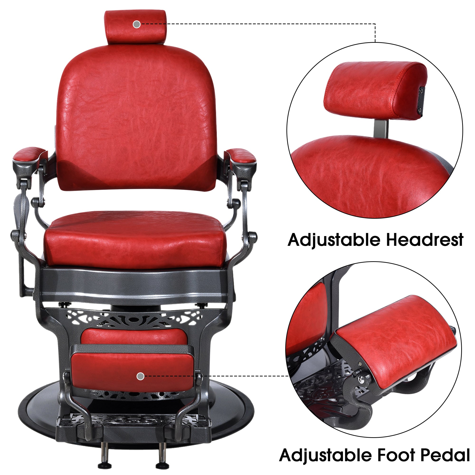 BarberPub All Purpose Barber Chair,Hydraulic Reclining Barbershop Equipment 3850