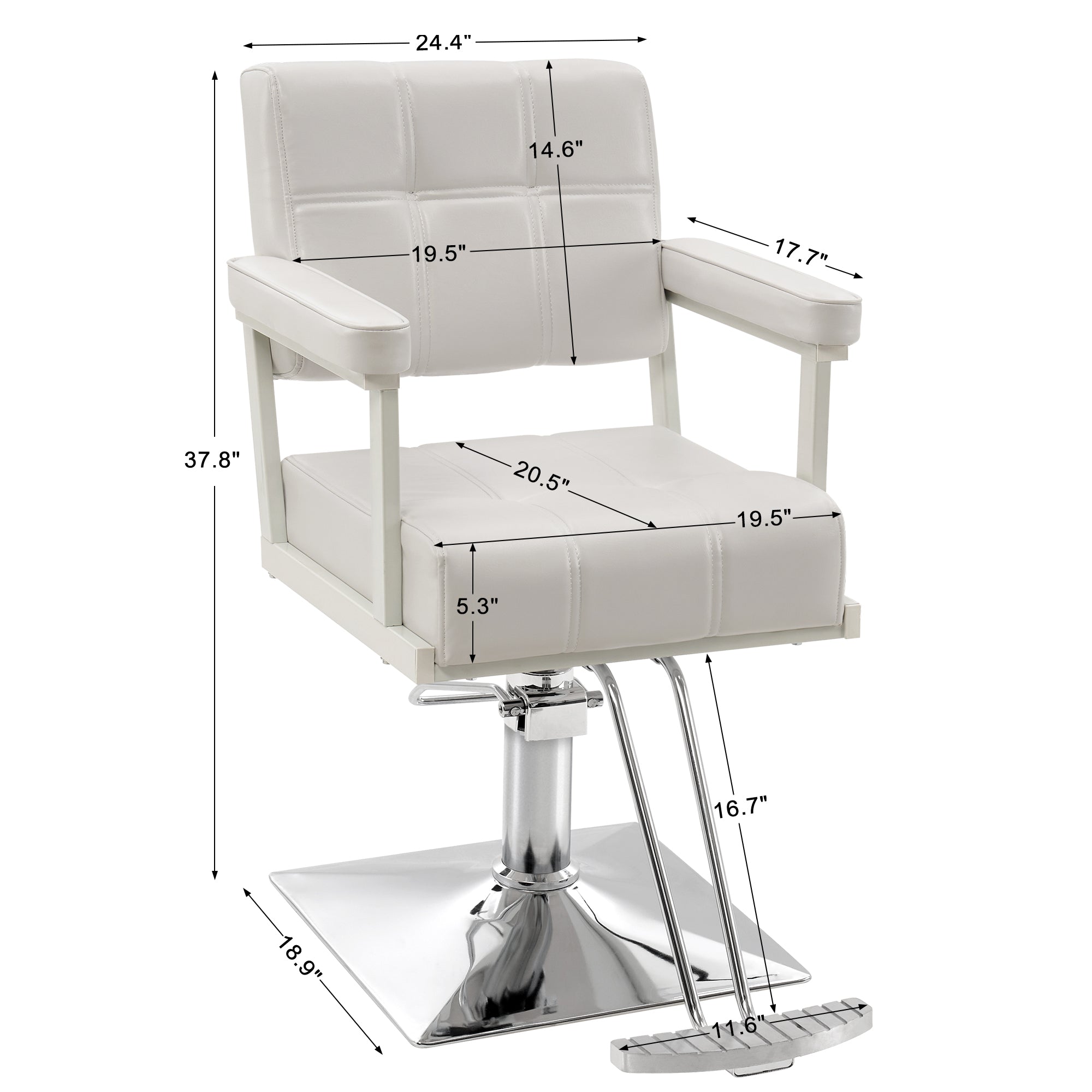 BarberPub Styling Salon Chair, Hydraulic Pump Swivel Salon Equipment 8816