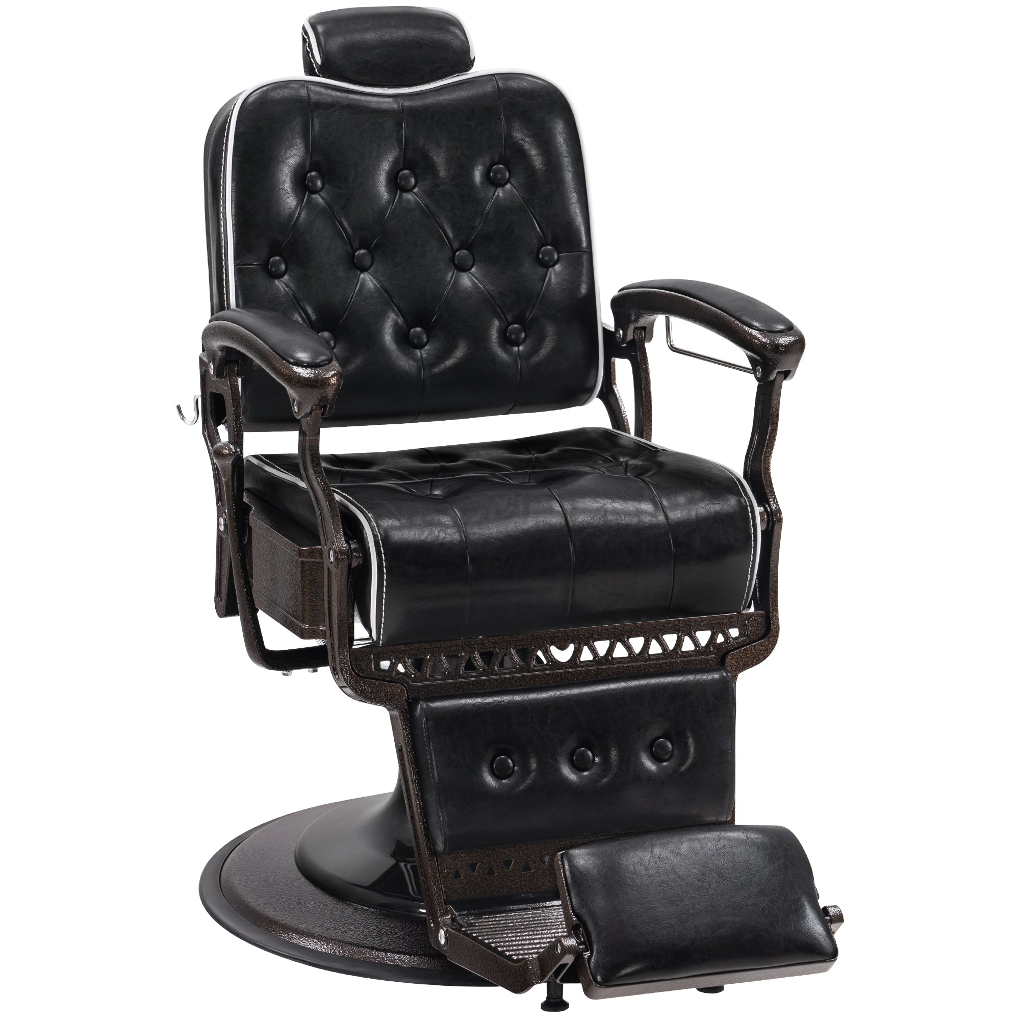 BarberPub All Purpose Barber Chair, Vintage Reclining Hydraulic Hair Salon Chair 9218