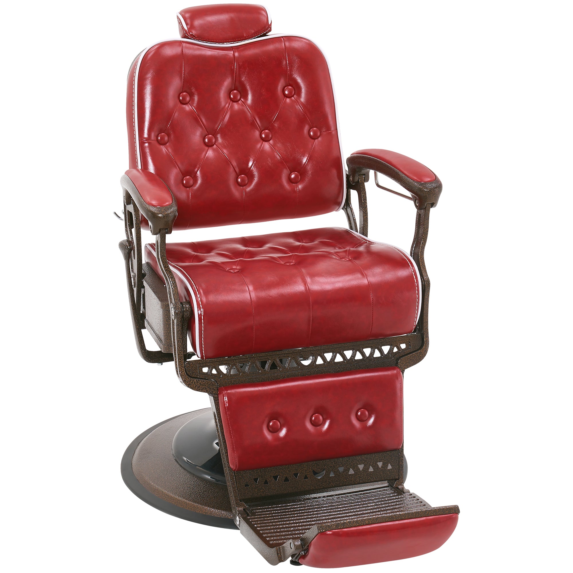 BarberPub All Purpose Barber Chair, Vintage Reclining Hydraulic Hair Salon Chair 9218