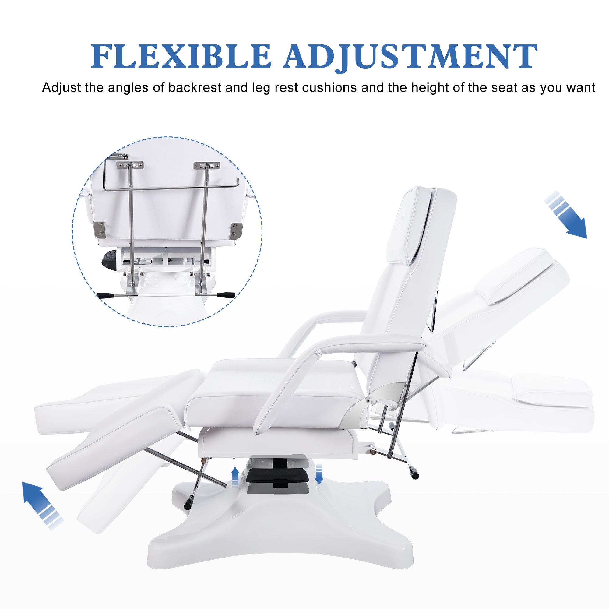 BarberPub PRO Massage Bed Adjustable Spa Table with Hydraulic Pump 9613