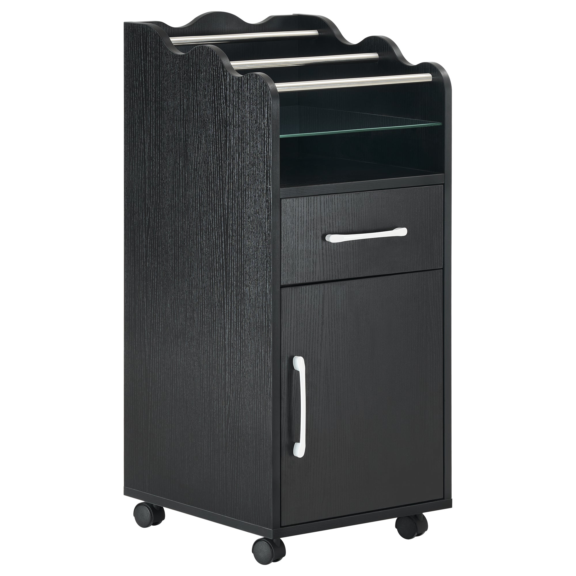 Hair Salon Cart with Stroage Cabinet, Barber Rolling Trolley for Hair Stylist, Beauty Organizer 2013
