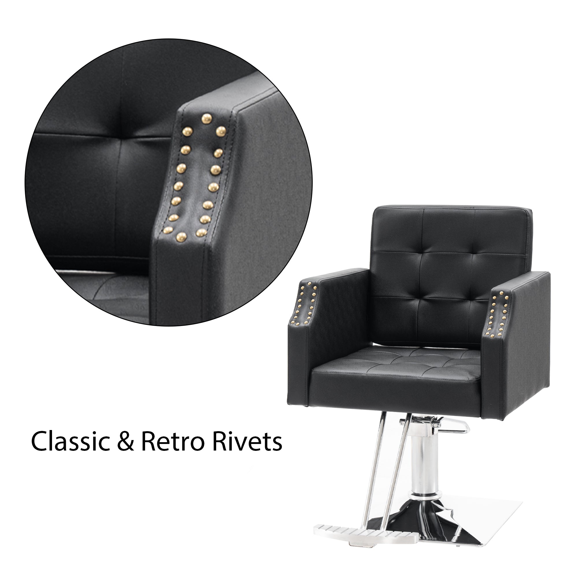 BarberPub Classic Salon Chair for Hair Stylist, Home Salon Spa Equipment 8818