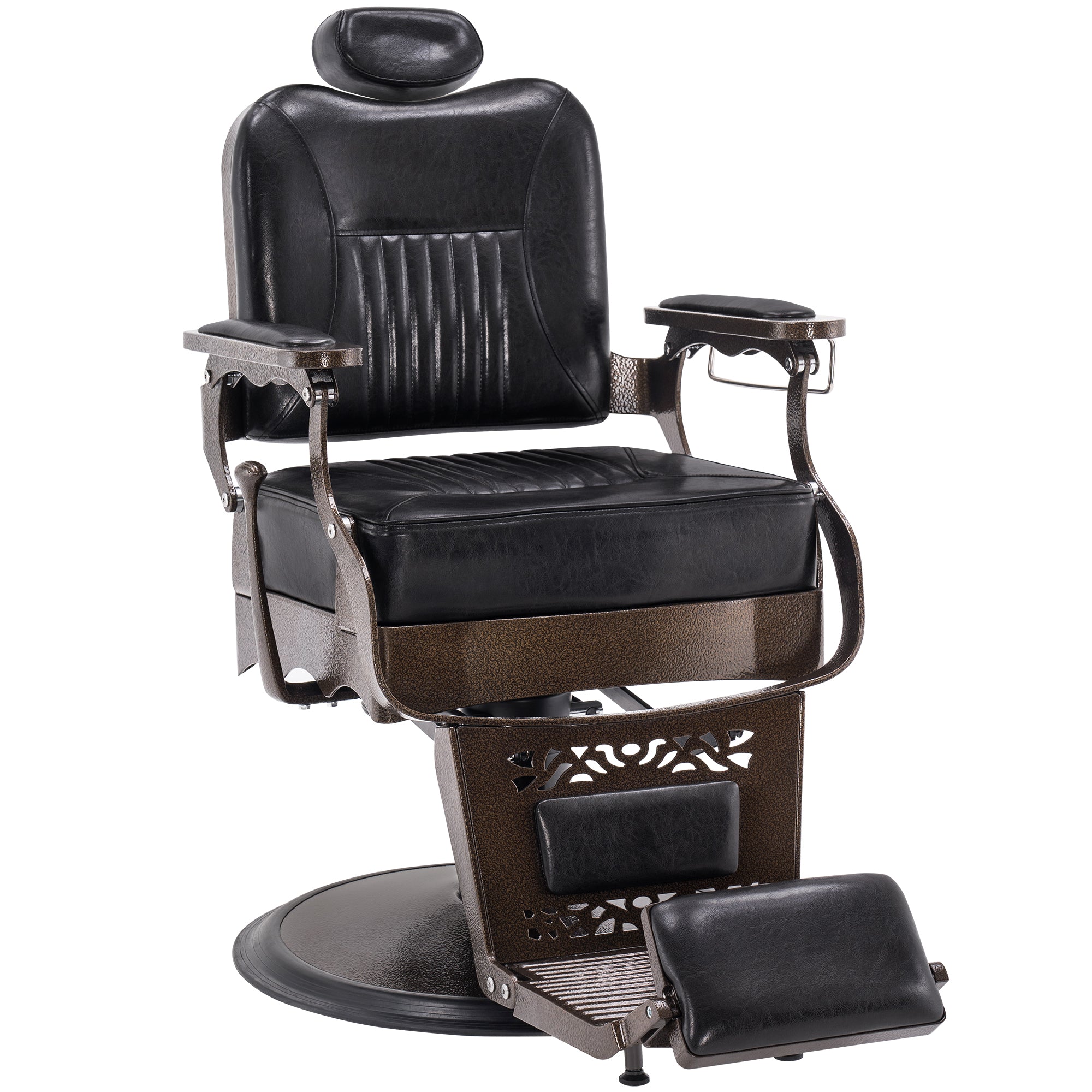 BarberPub Reclining Barber Chair, All Purpose Hydraulic Hair Stylist Salon Chair 2925