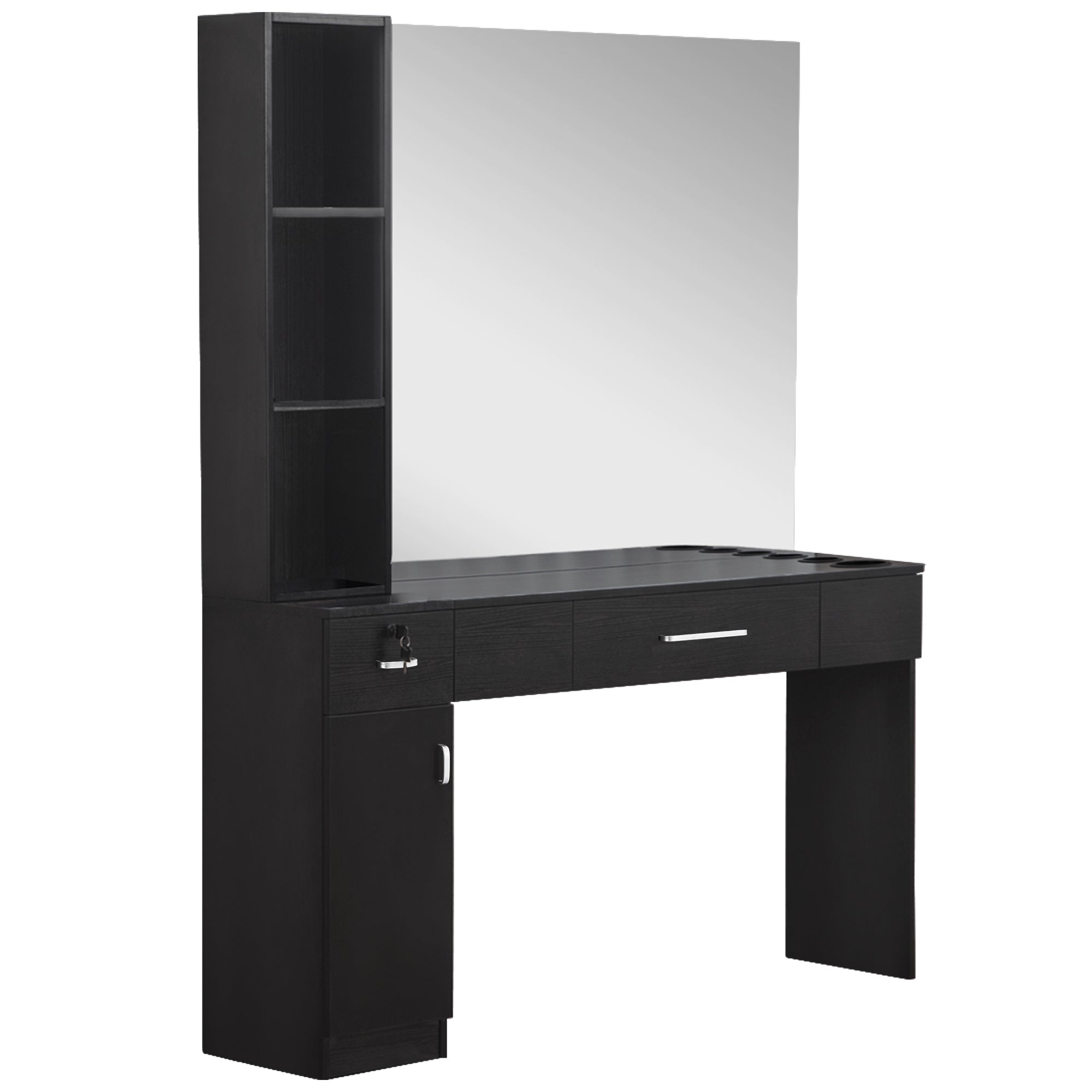 BarberPub Wall Mount Makeup Mirror Station Hair Styling Barber Station 3046