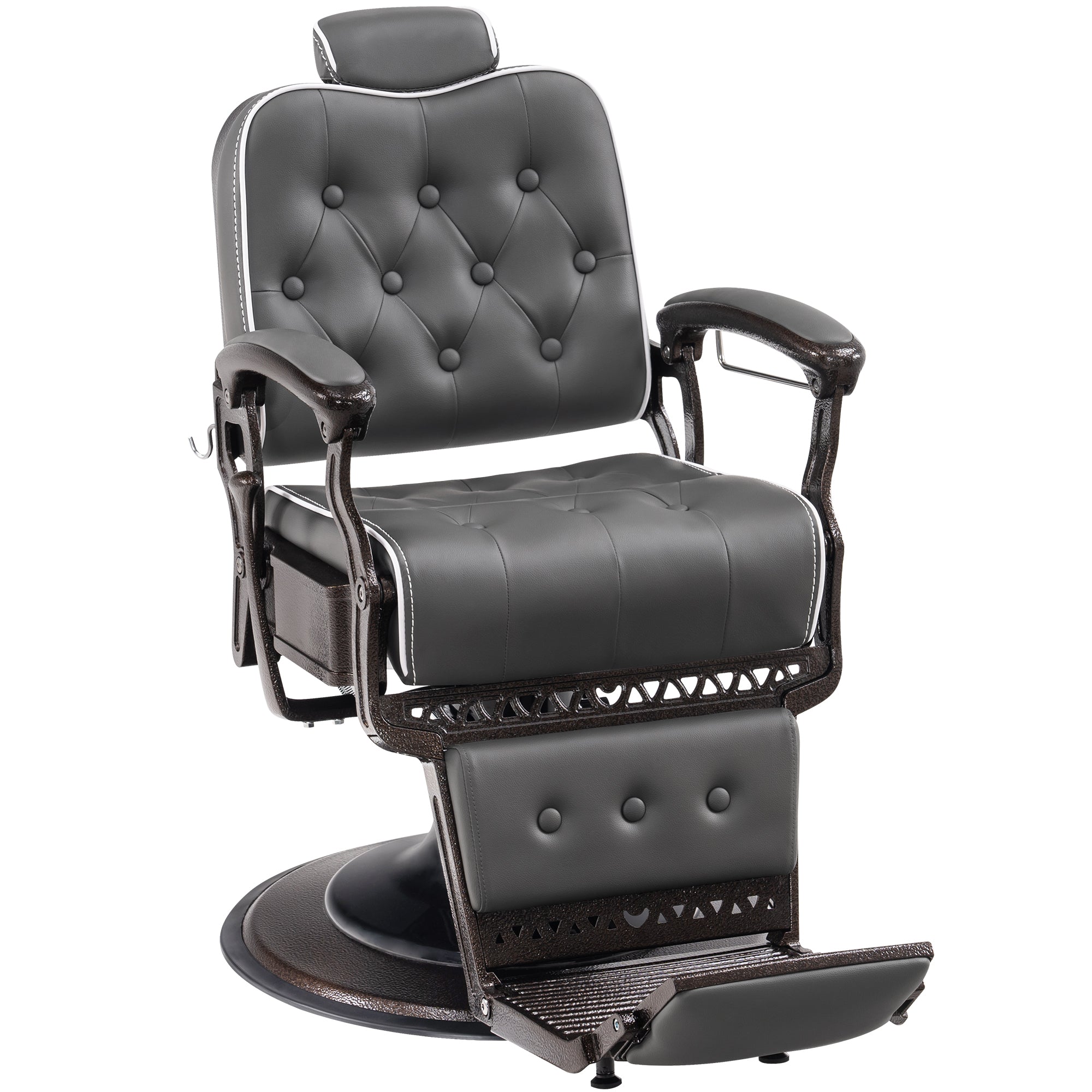 BarberPub All Purpose Barber Chair, Vintage Reclining Hydraulic Hair Salon Chair 9218