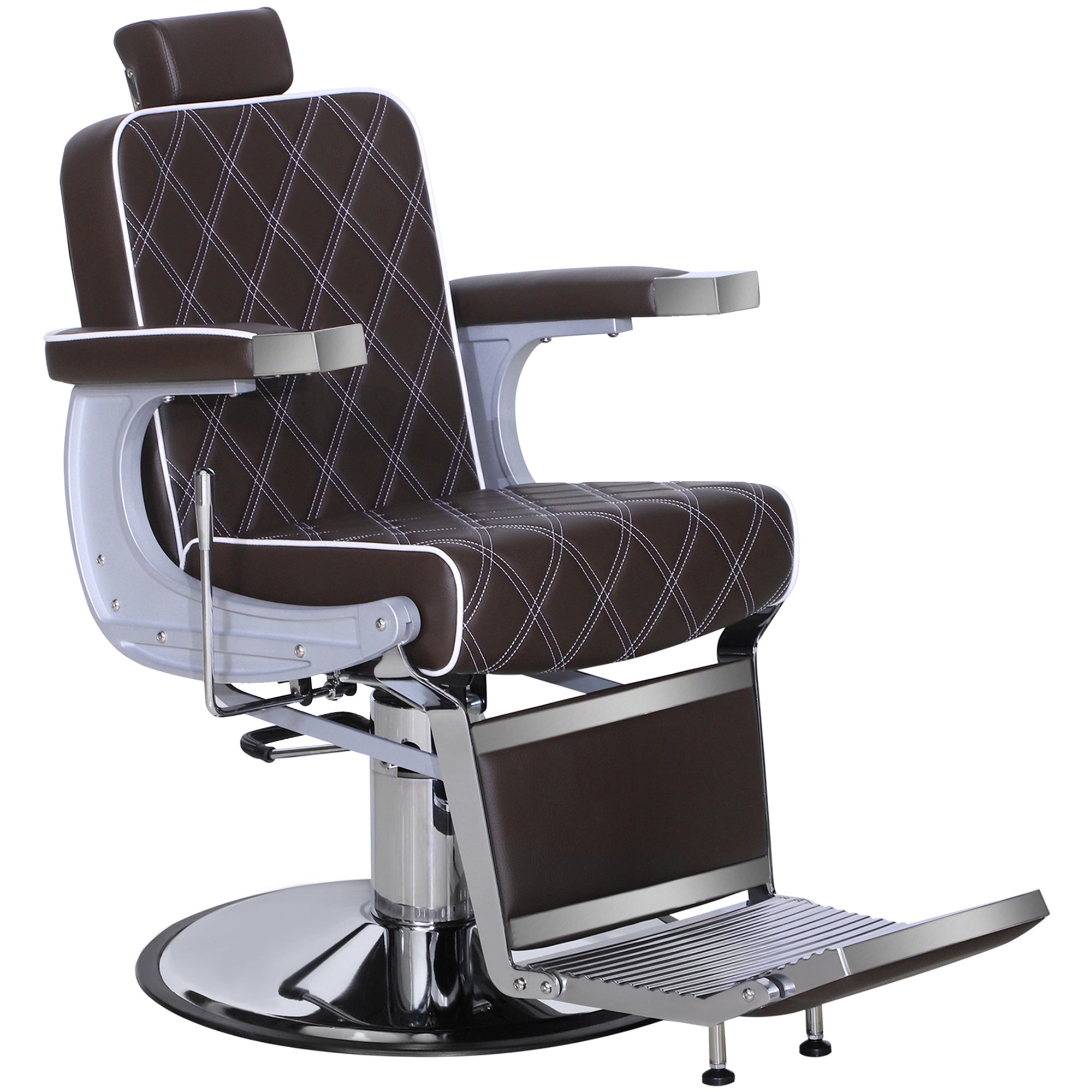 BarberPub Barber Chair for Hair Stylist, Reclining Barbershop Salon Chair 3825
