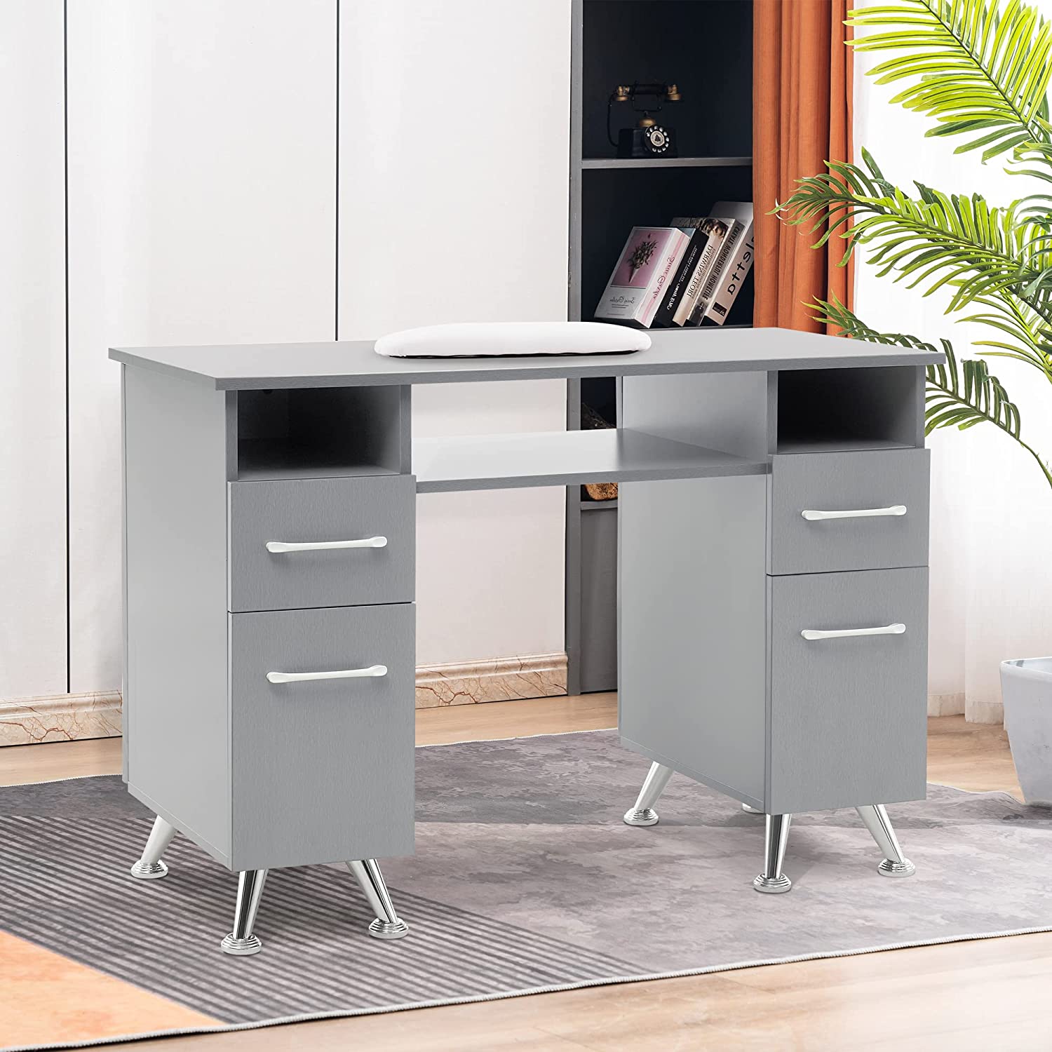 BarberPub Acetone Resistant Manicure Table Nail Equipment for Storage 2671