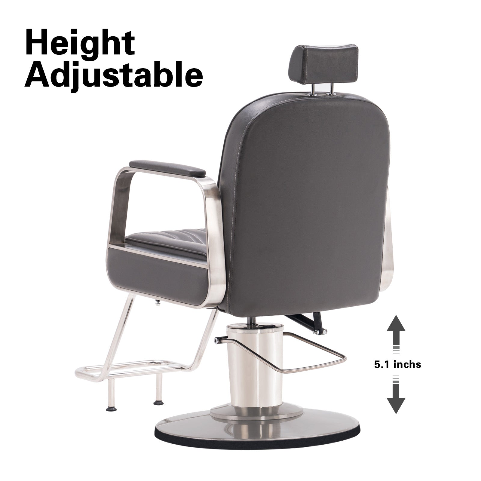 BarberPub Barber Chair for Hair Stylist, All Purpose Reclining Salon Styling Chair 8548