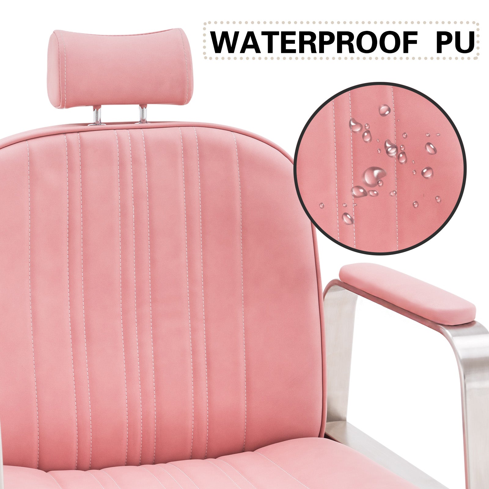 BarberPub Barber Chair for Hair Stylist, All Purpose Reclining Salon Styling Chair 8548