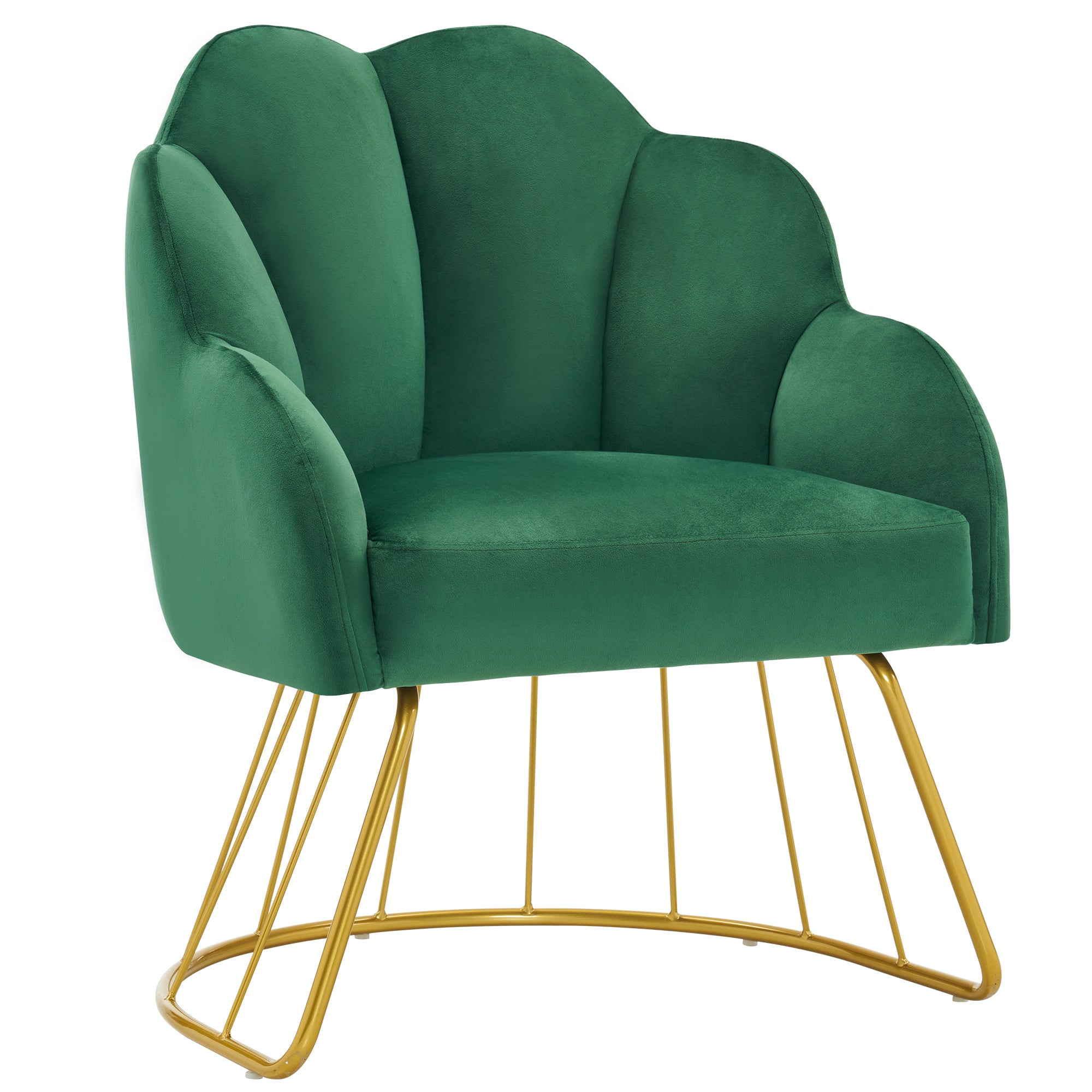 Beauty Nail Chair with Golden Support Leg, Home Dressing Makeup Armchair 3510