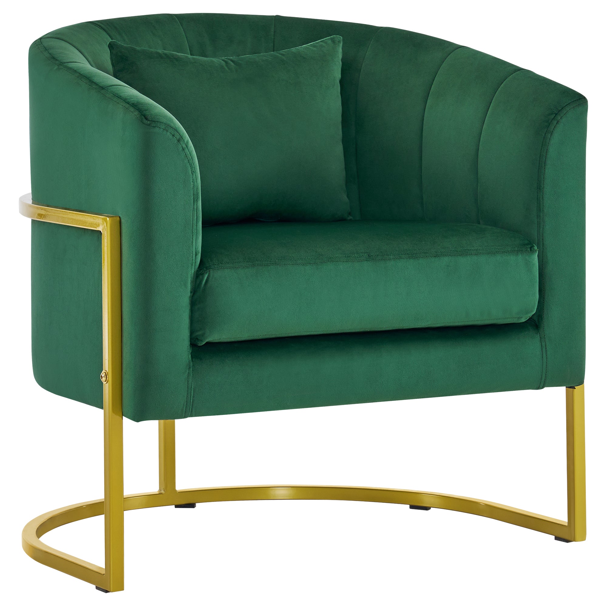 Manicure Art Chair with Pillow, Beauty SPA Reception Chair with Golden Support Leg 3513