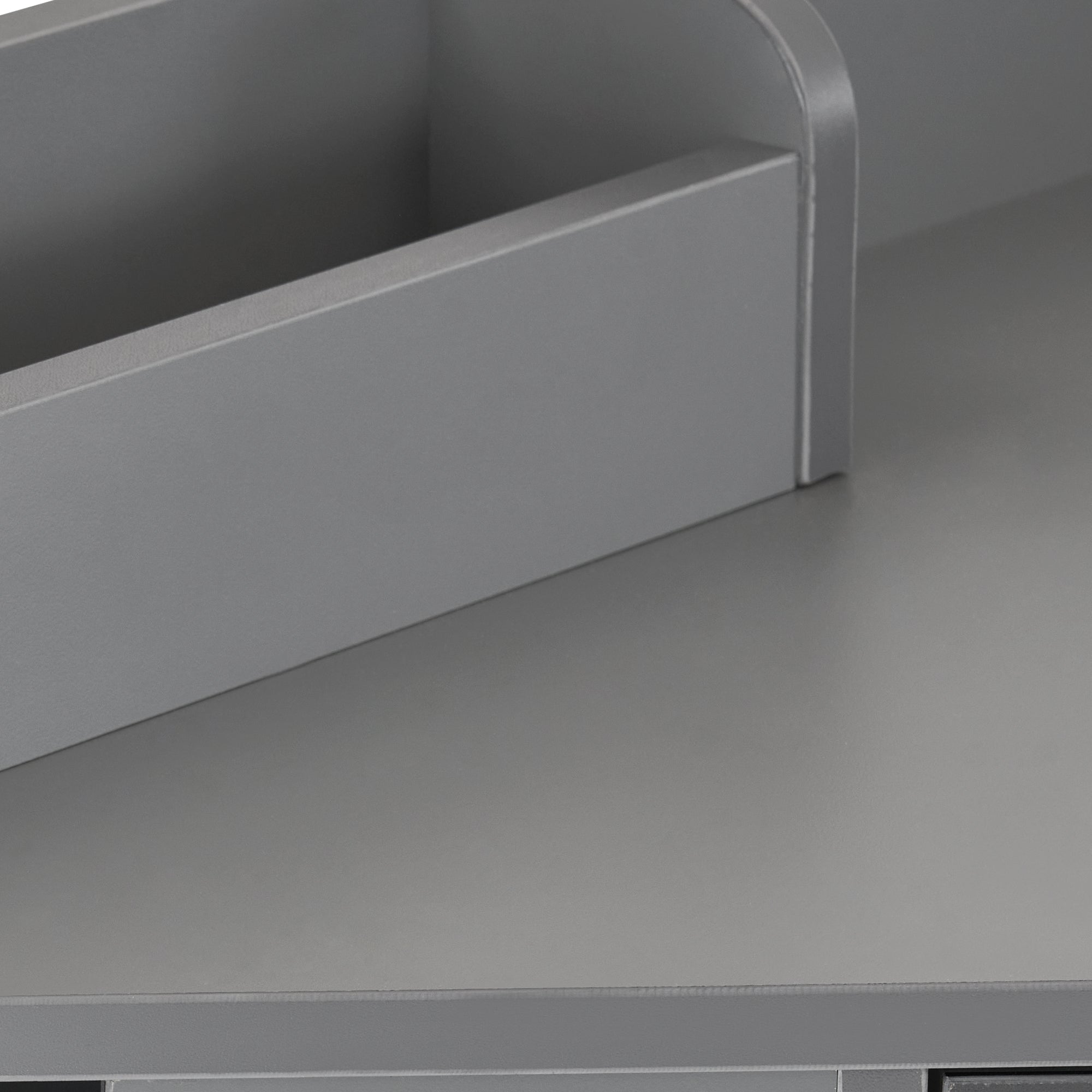 BarberPub Corner Dressing Table with Open Shelves Makeup Reception Station 2822