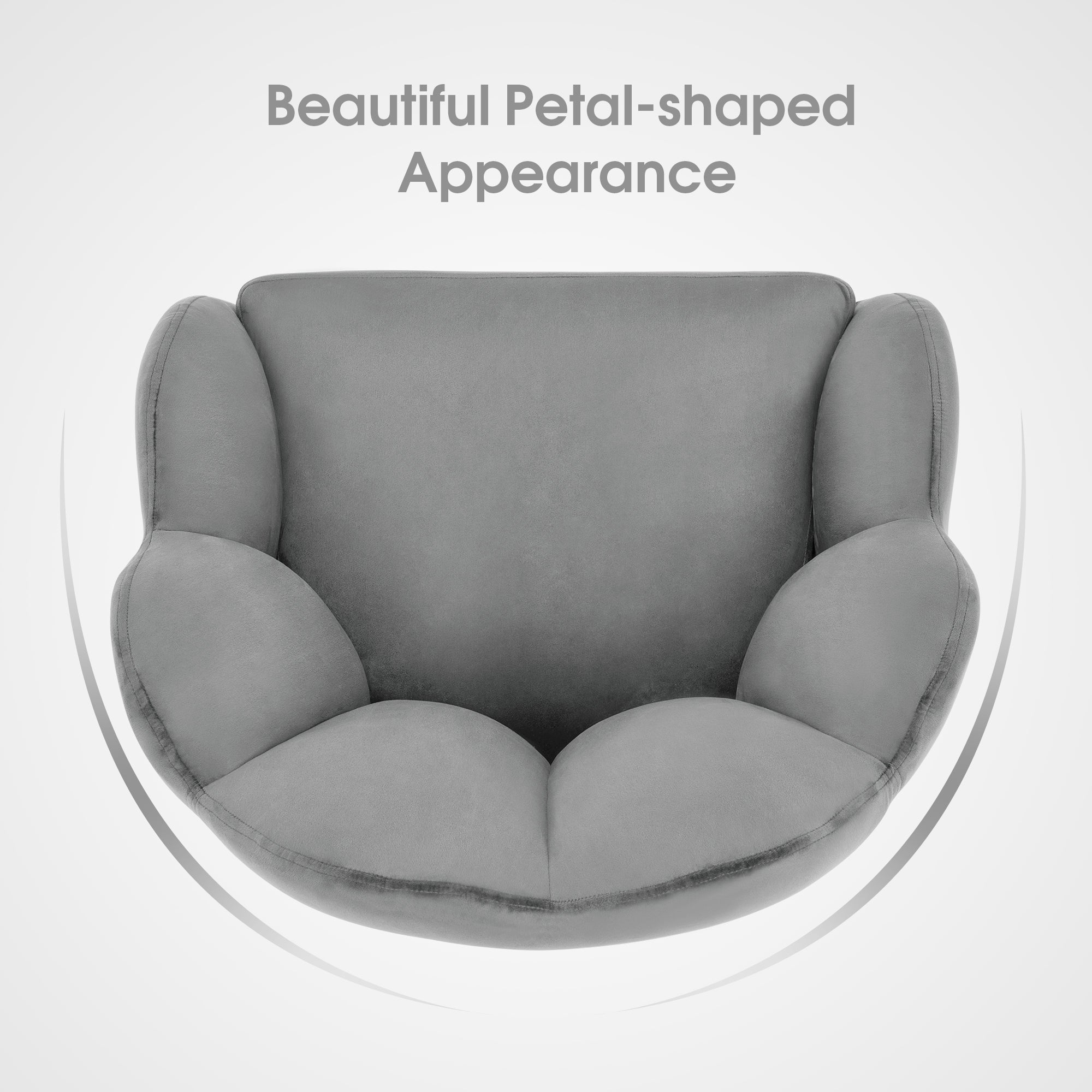 Beauty Nail Chair with Golden Support Leg, Home Dressing Makeup Armchair 3510