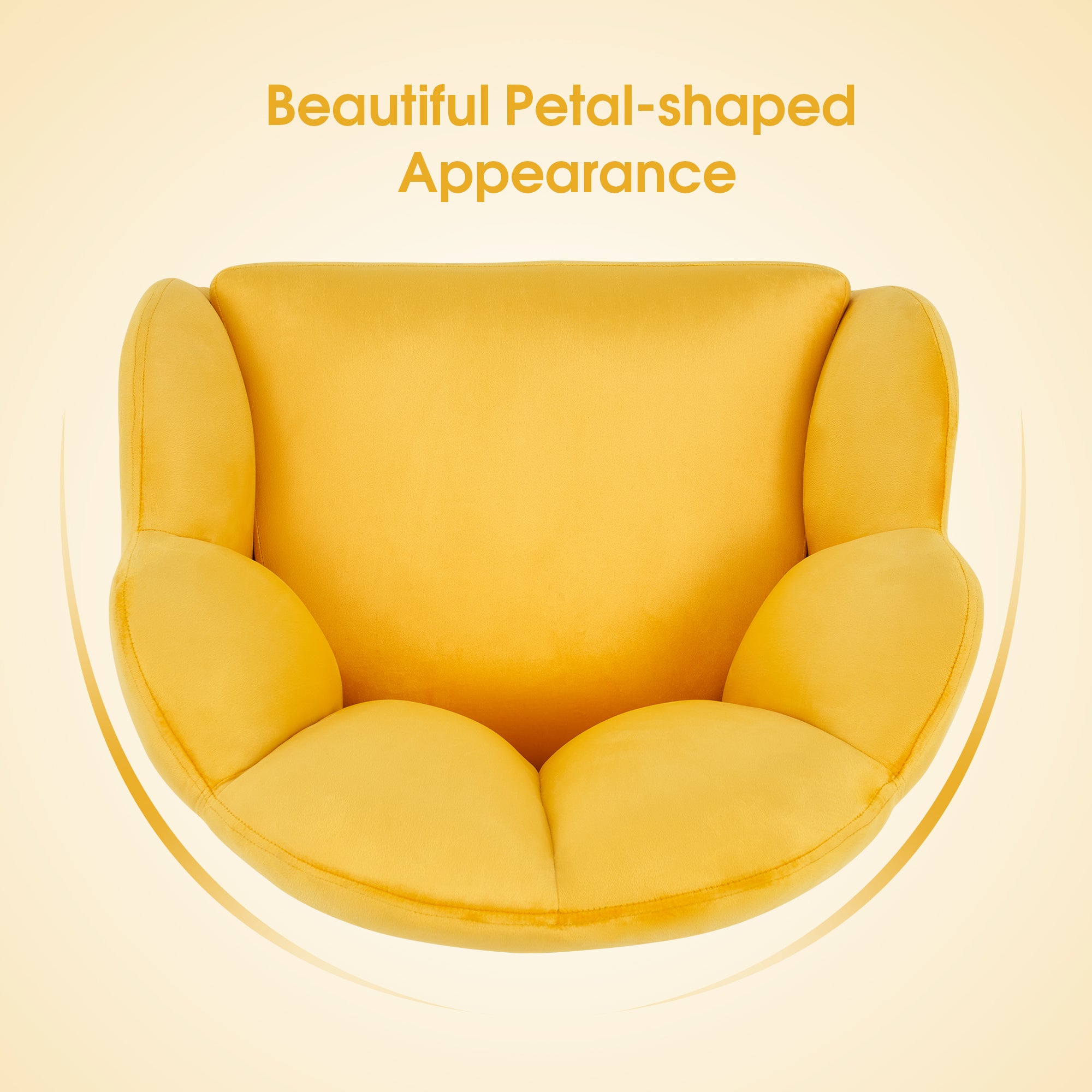 Beauty Nail Chair with Golden Support Leg, Home Dressing Makeup Armchair 3510