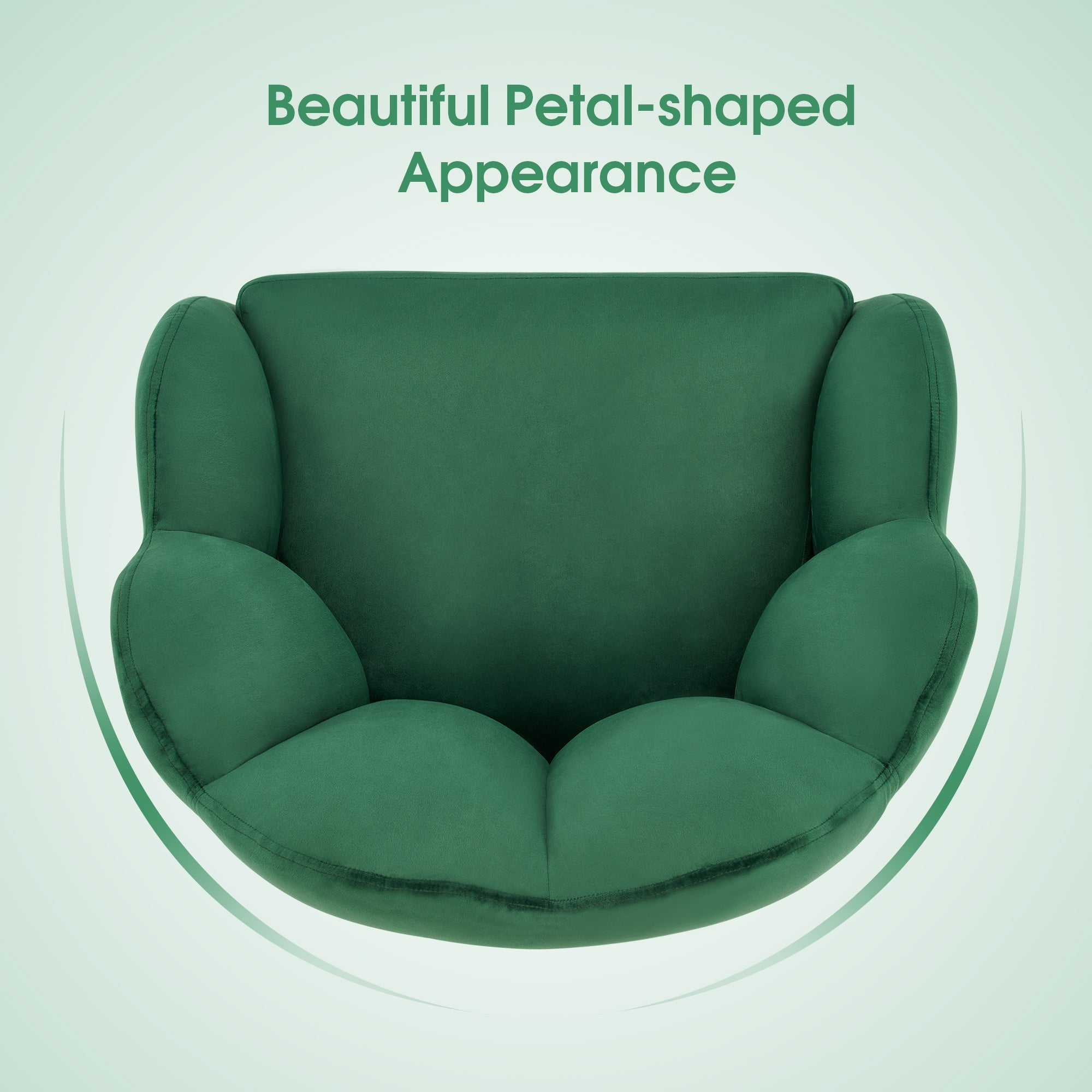 Beauty Nail Chair with Golden Support Leg, Home Dressing Makeup Armchair 3510