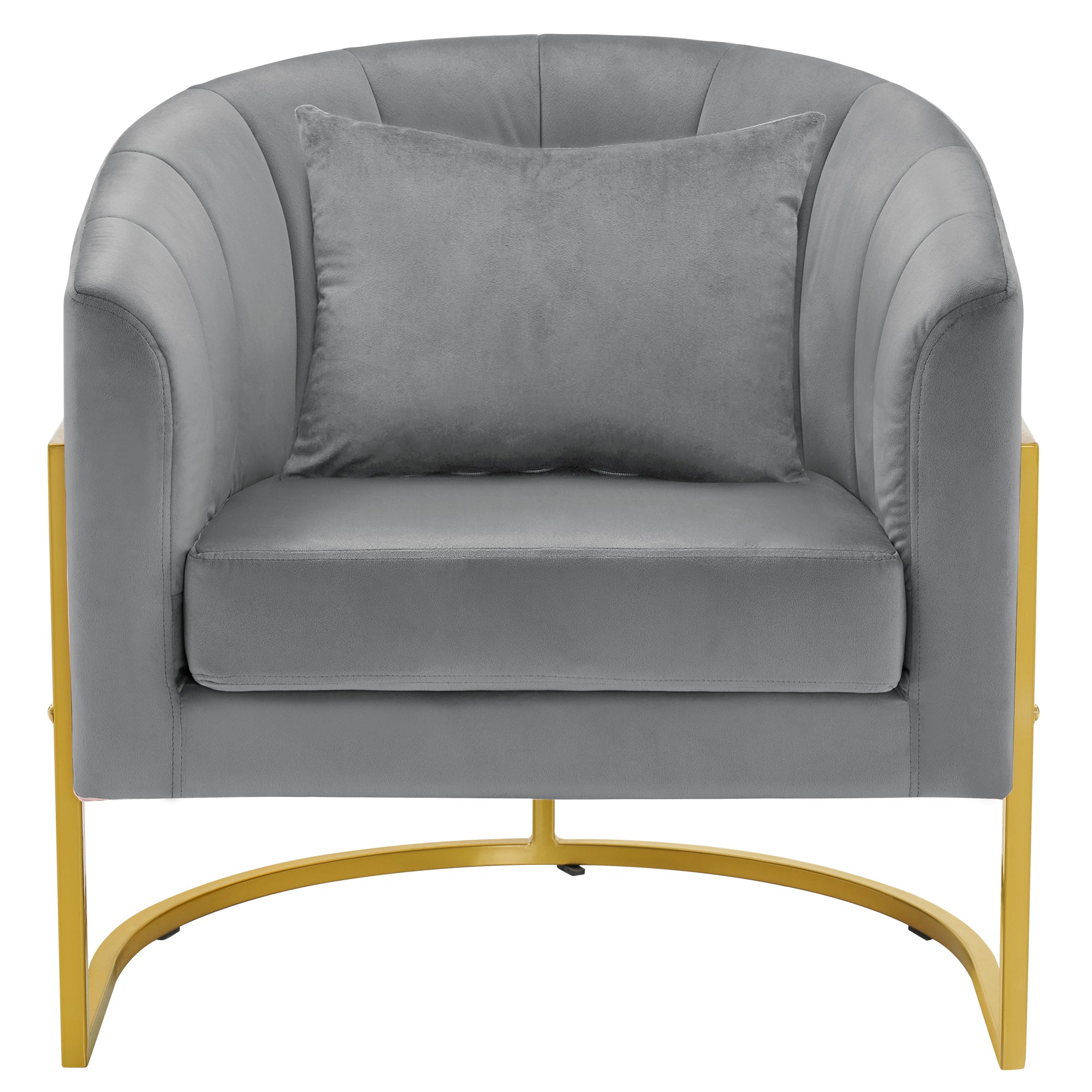 Manicure Art Chair with Pillow, Beauty SPA Reception Chair with Golden Support Leg 3513