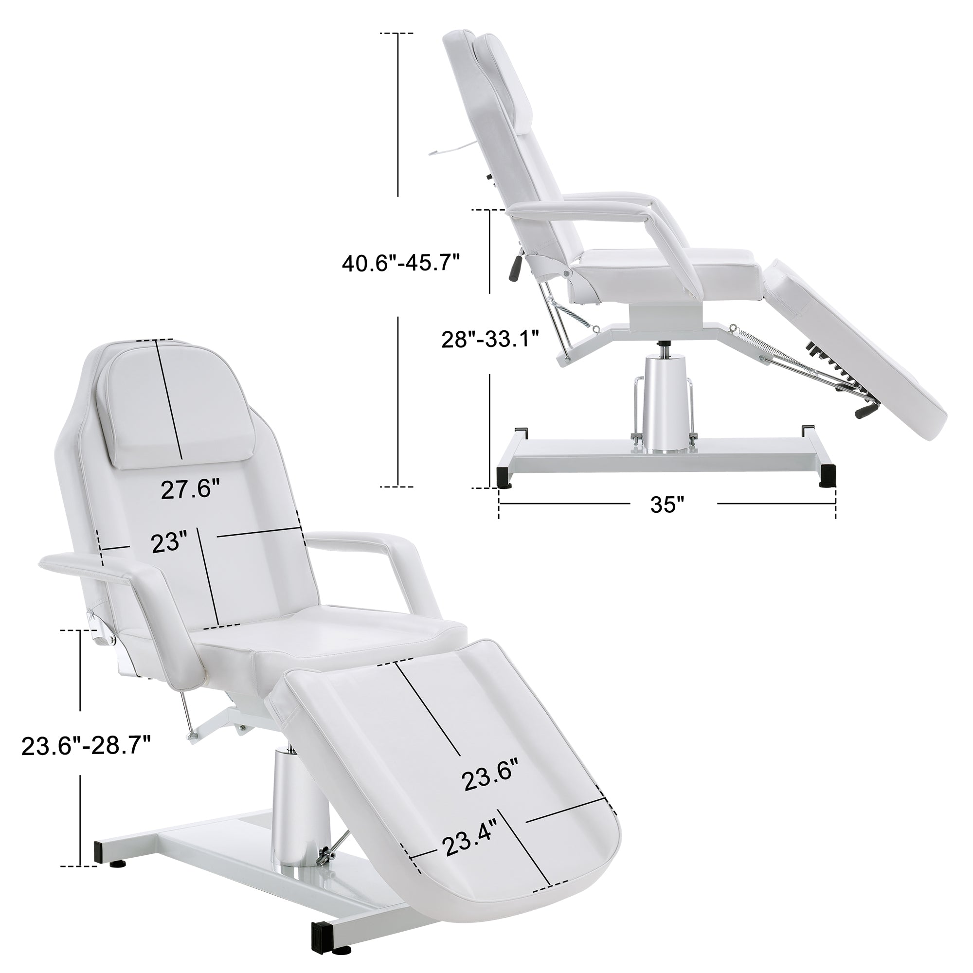BarberPub Professional Hydraulic Beauty Bed, Height Adjustable Tattoo SPA Chair for Client 2753