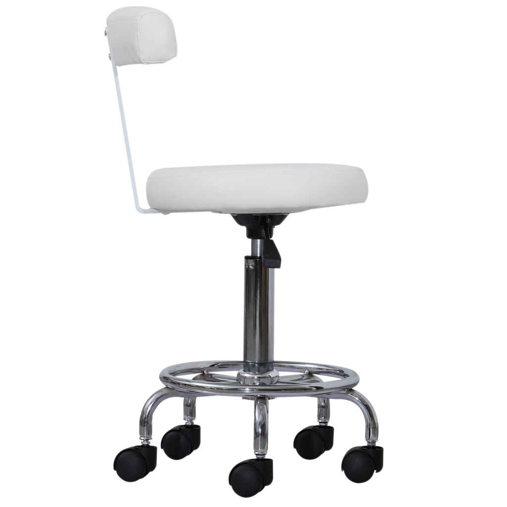 Stool with backrest online and wheels