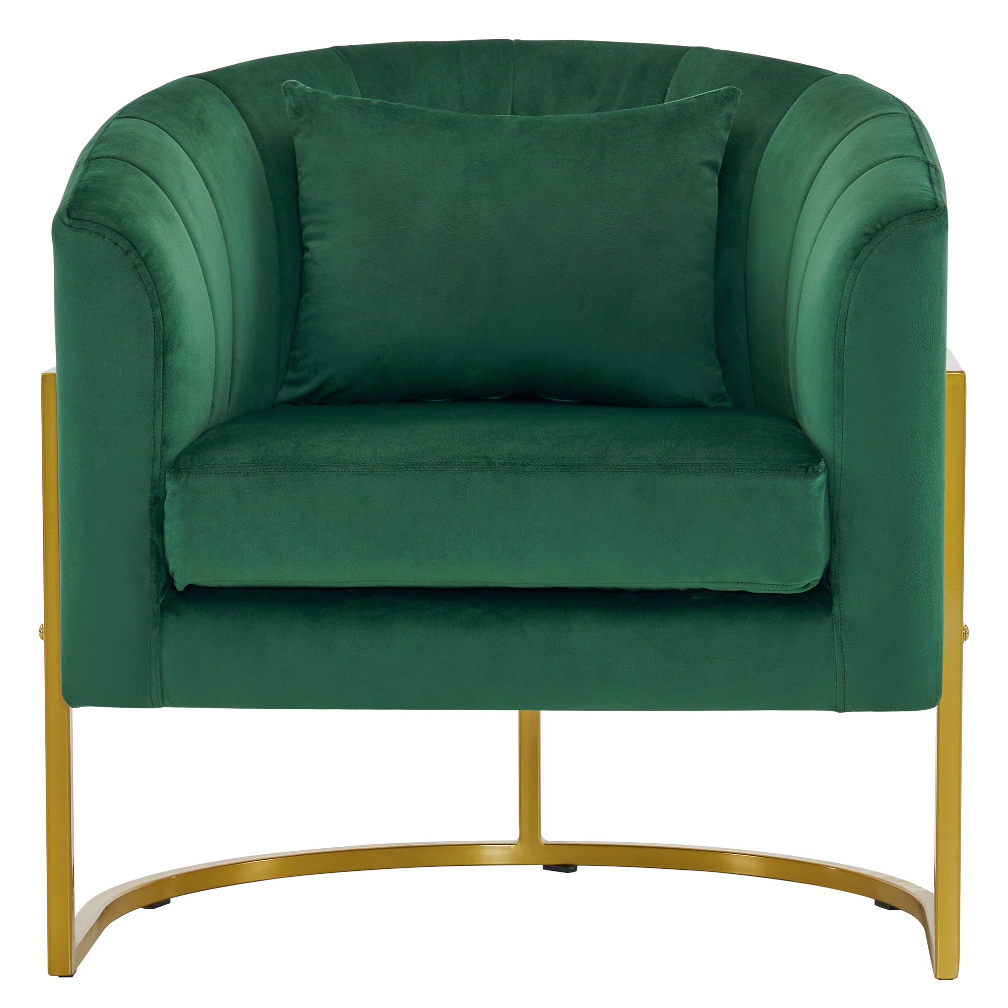 Manicure Art Chair with Pillow, Beauty SPA Reception Chair with Golden Support Leg 3513