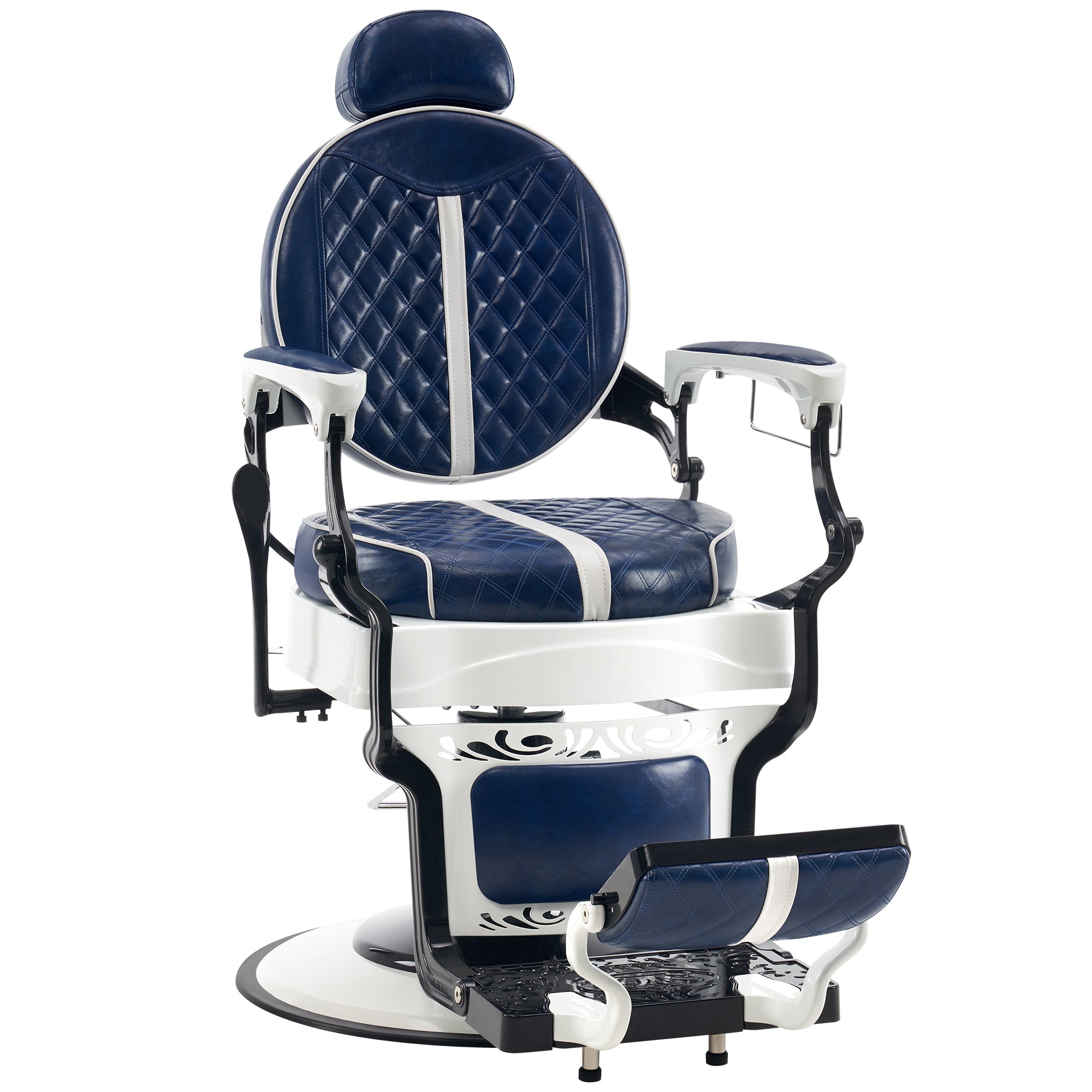 BarberPub Vintage Barber Chair, Hydraulic Reclining Salon Beauty Equipment 8739