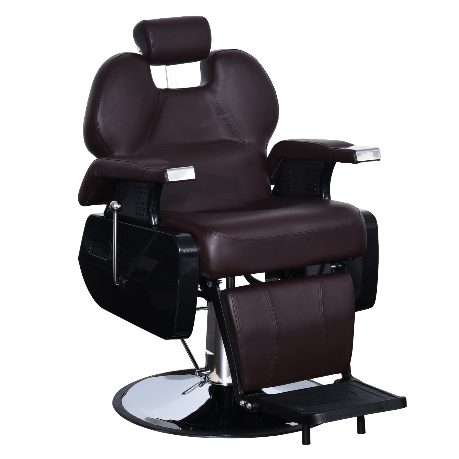 BarberPub Reclining Barber Chair, All Purpose Hydraulic Chair with Headrest 2688