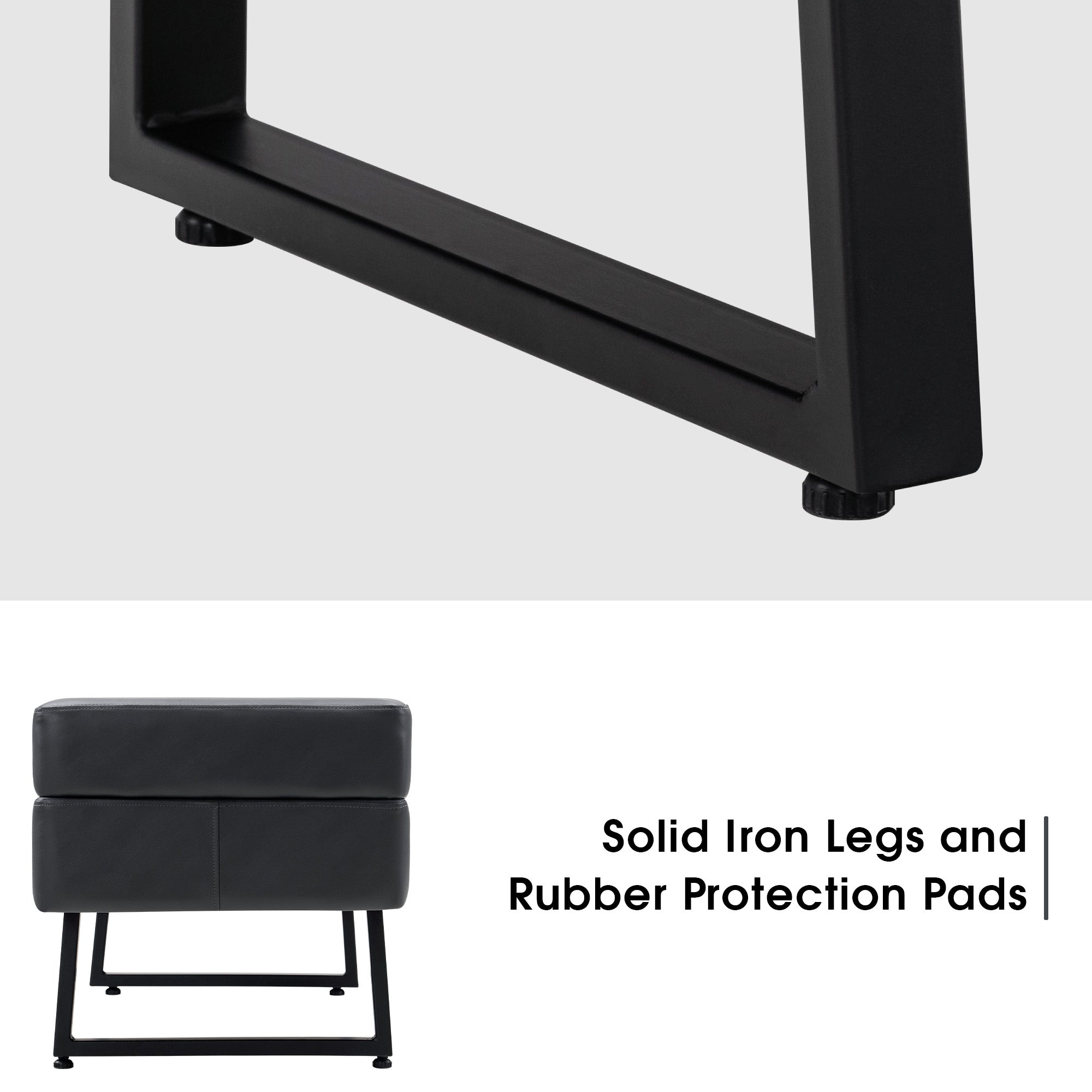 BarberPub Waiting Room Chairs Office Guest Reception Bench, Lobby Chairs Salon Furniture, Conference Room Chairs, Faux Leather 7008