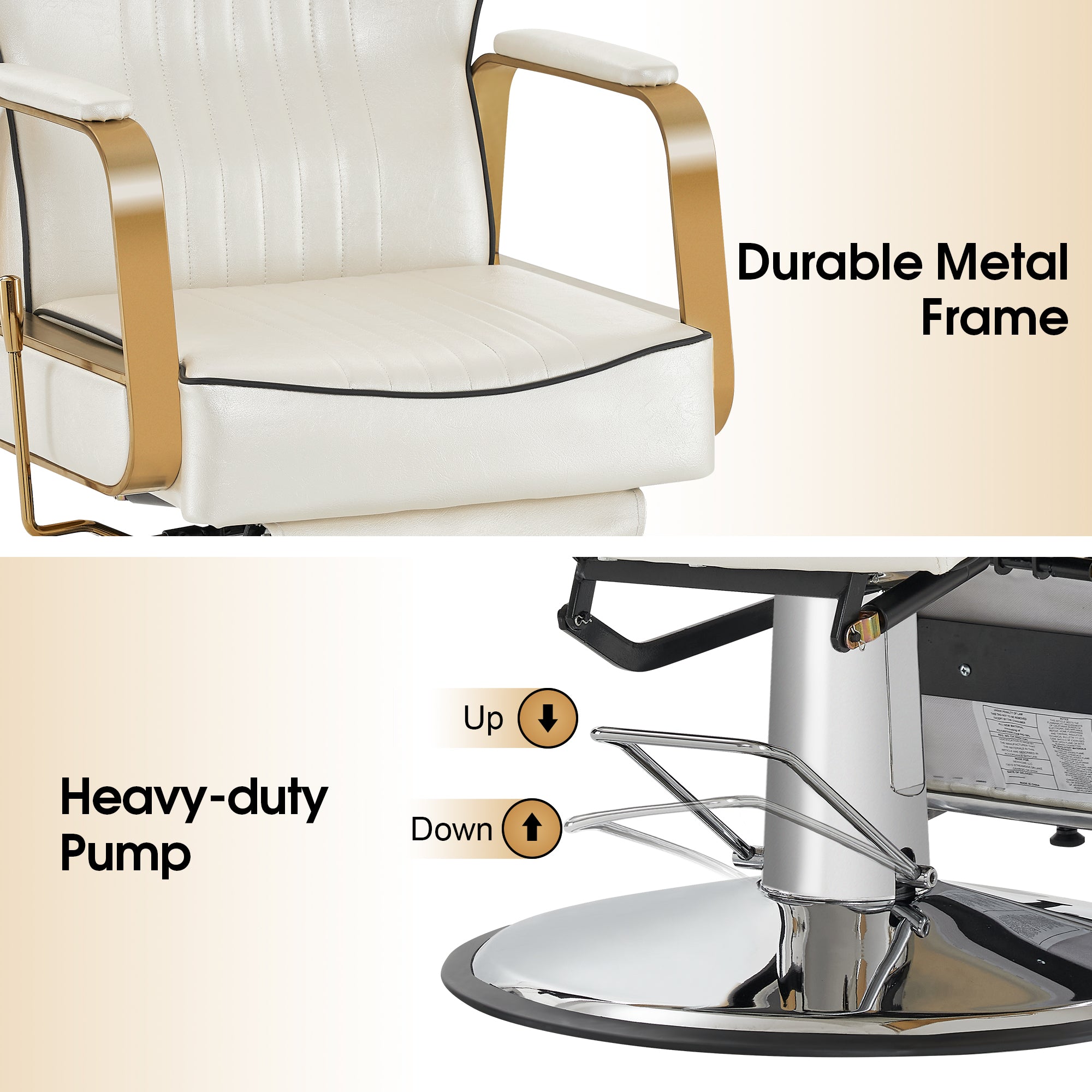 BarberPub All Purpose Reclining Barber Chair, Hair Stylist Salon Chair 9238