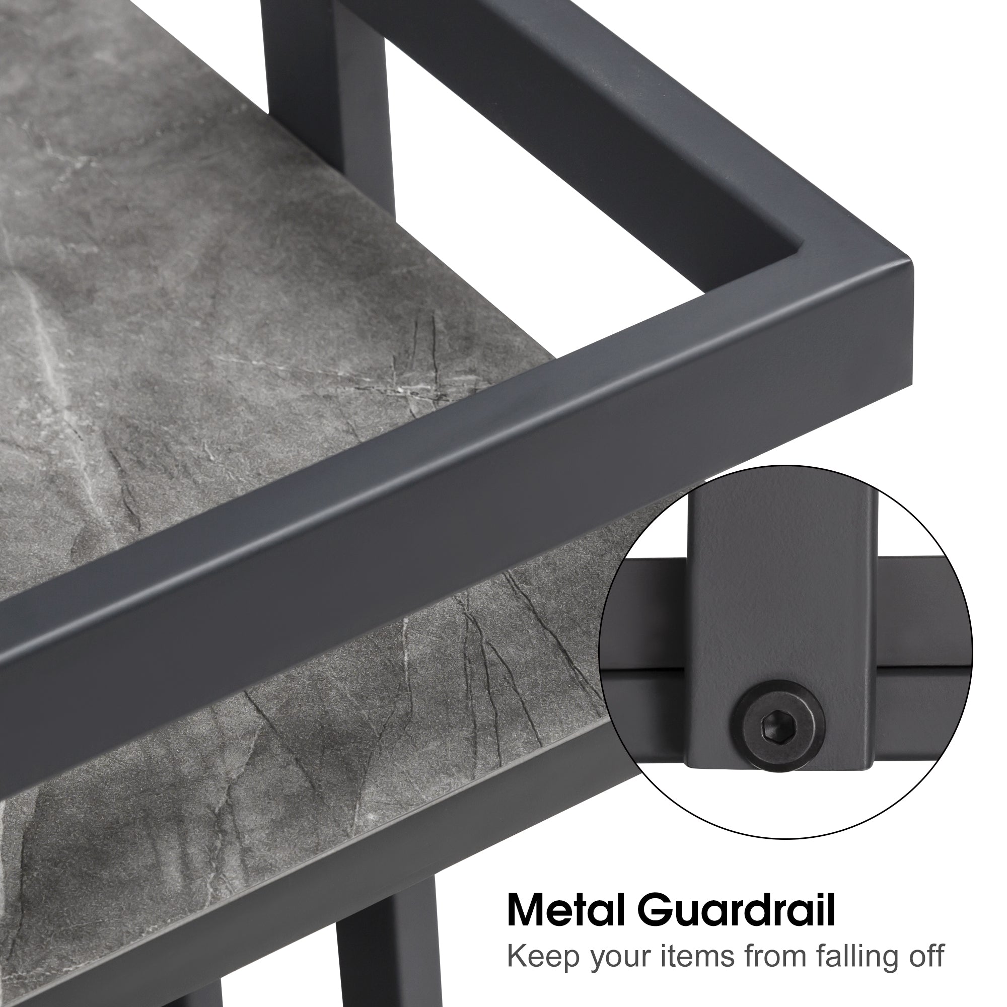 BarberPub Utility Manicure Trolley Multi-purpose Metal Rack Heavy-Duty Cart 2033