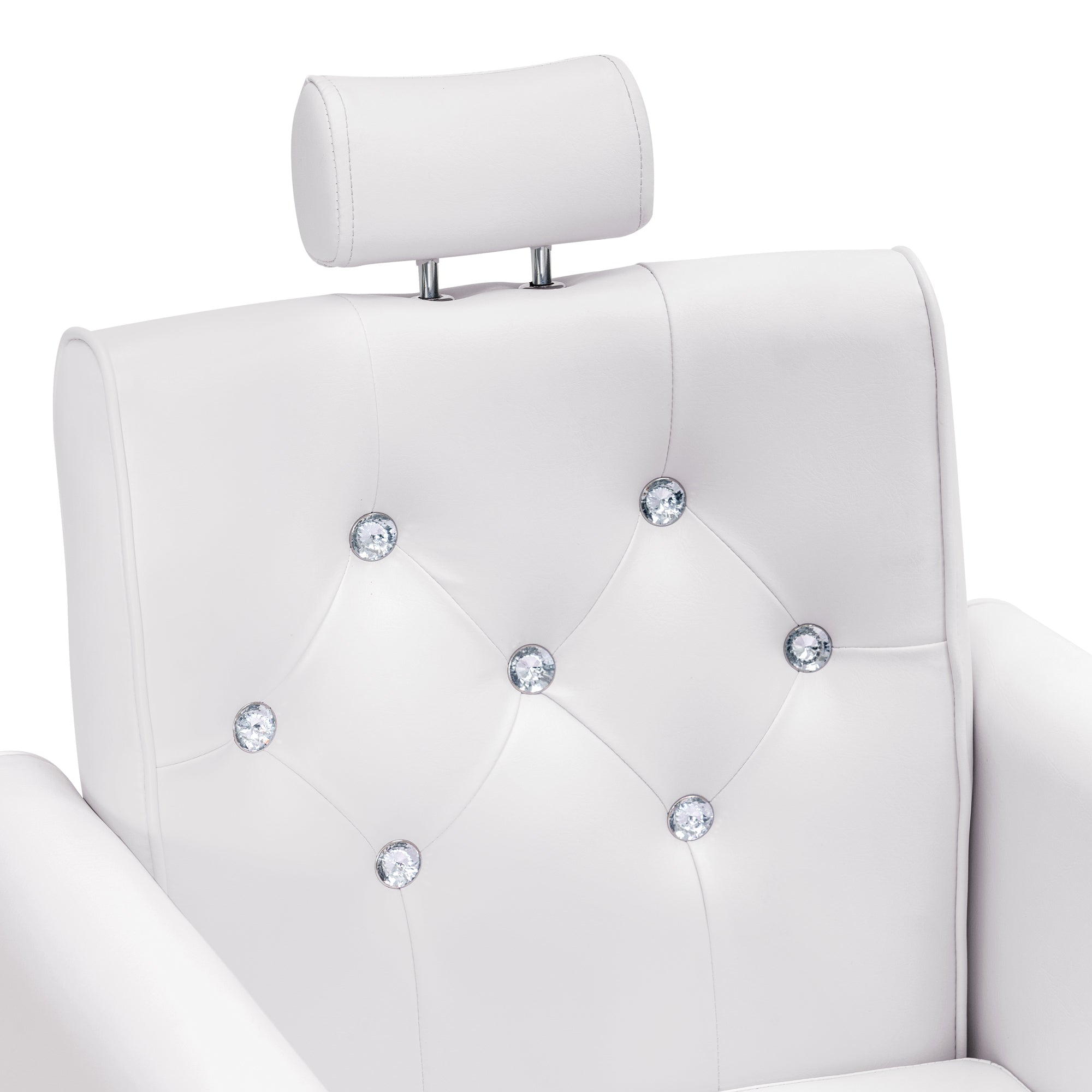 BarberPub Reclining Barber Chair, Removable Headrest Salon Chair for Hair Stylist 3123