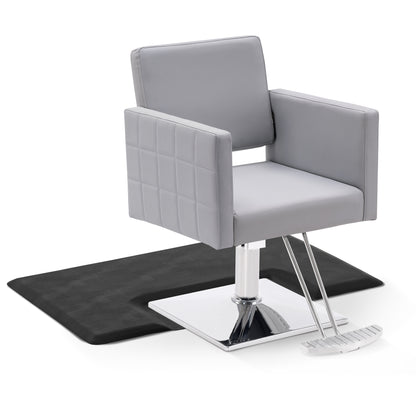 Salon Chair 8821 & Anti-Fatigue Mat 0030 Set - Professional Hydraulic Salon Chair with Ergonomic 3/4" Thick Salon Mat