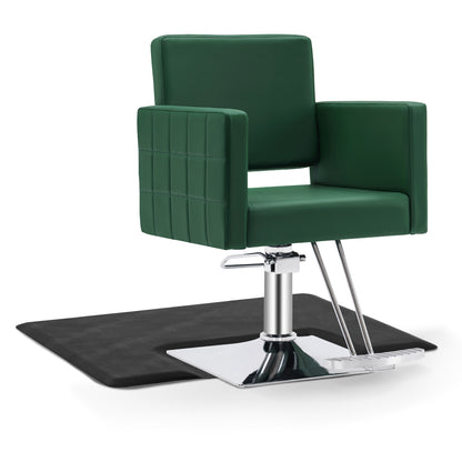 Salon Chair 8821 & Anti-Fatigue Mat 0030 Set - Professional Hydraulic Salon Chair with Ergonomic 3/4" Thick Salon Mat