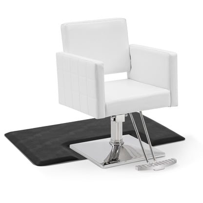 Salon Chair 8821 & Anti-Fatigue Mat 0030 Set - Professional Hydraulic Salon Chair with Ergonomic 3/4" Thick Salon Mat