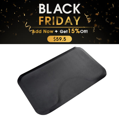 BarberPub 3'x5' Salon Barber Chair Anti-Fatigue Floor Mat Rectangle 1/2" Thick 0035