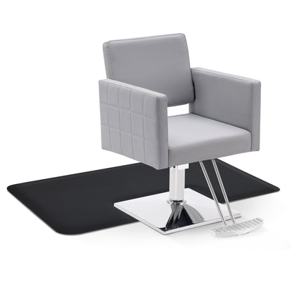 Salon Chair 8821 & Anti-Fatigue Mat 0040 Set - Professional Hydraulic Salon Chair with Ergonomic 0.5" Thick Salon Mat